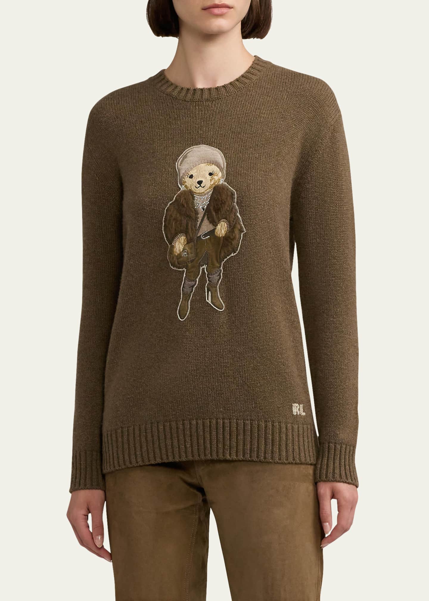 Ralph Lauren Collection Winter Polo Bear Lofty Cashmere Sweater Bergdorf Goodman