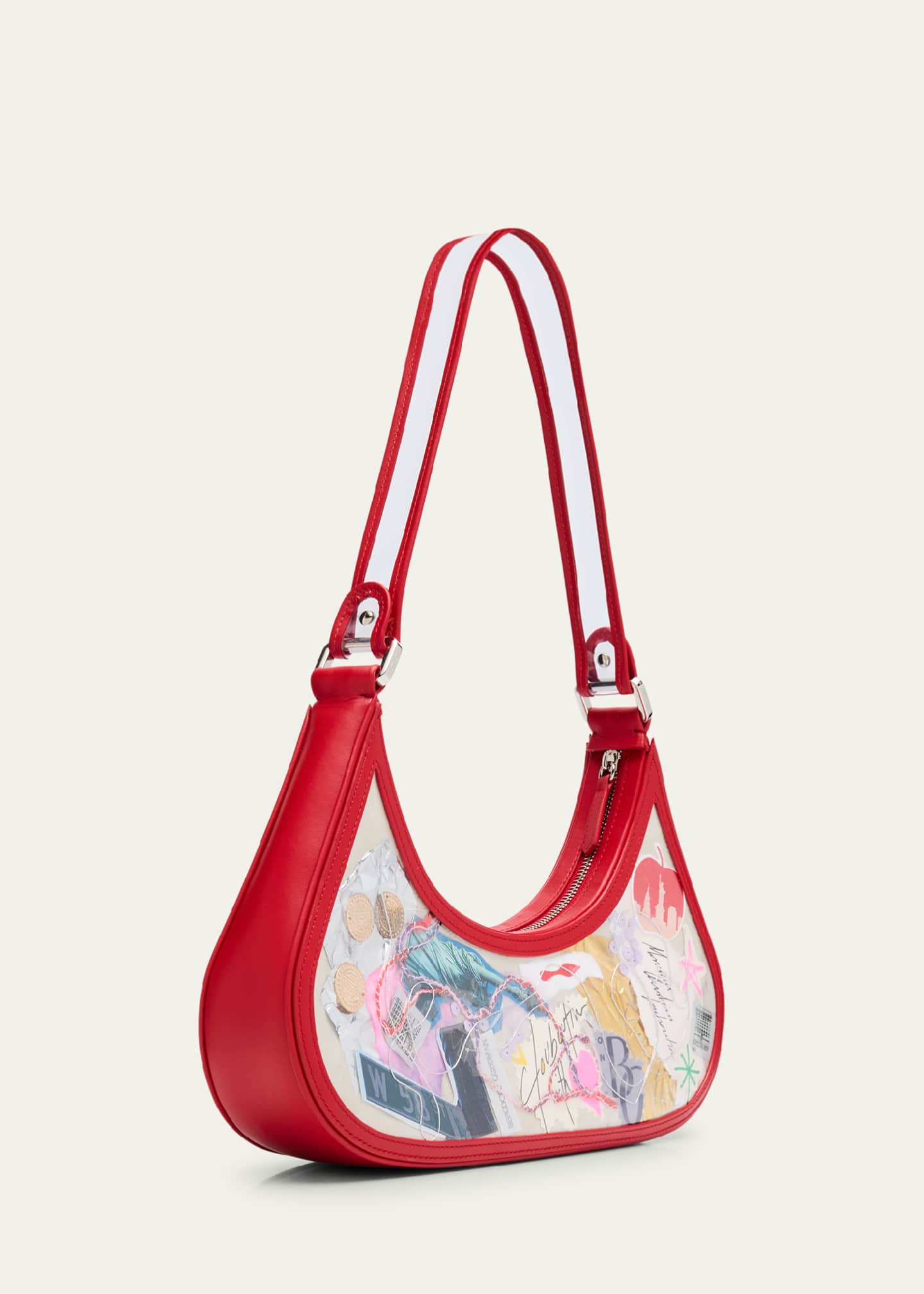 Christian Louboutin Bambi Trash NYC Collage Printed Shoulder Bag Image 3 of 6
