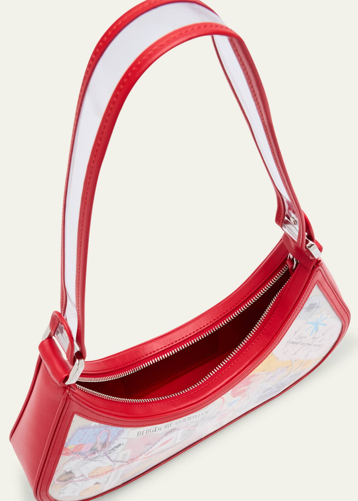 Christian Louboutin Bambi Trash NYC Collage Printed Shoulder Bag Image 4 of 6