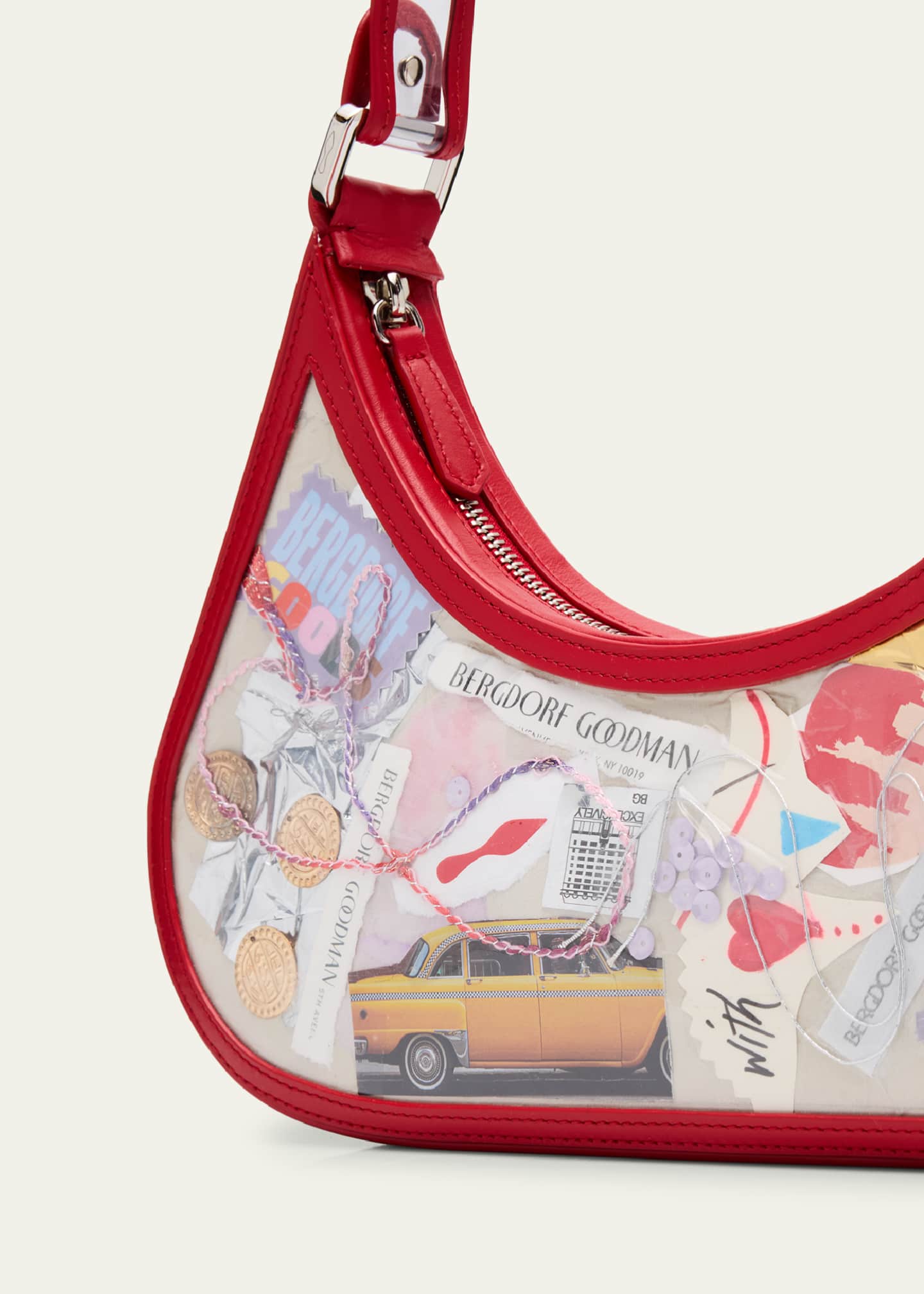 Christian Louboutin Bambi Trash NYC Collage Printed Shoulder Bag Image 6 of 6