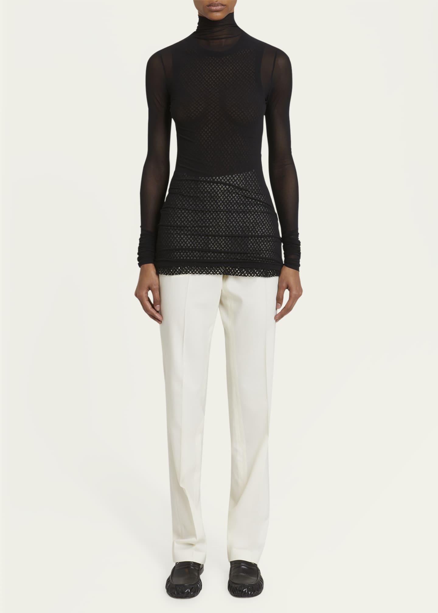 Proenza Schouler Rio Stretch Tulle Jersey Top Image 2 of 5