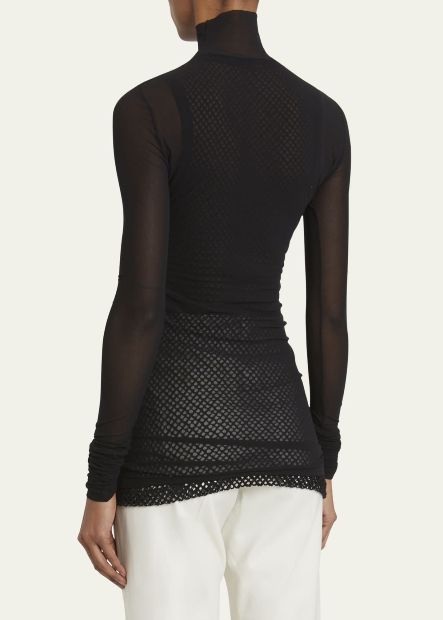 Proenza Schouler Rio Stretch Tulle Jersey Top Image 3 of 5