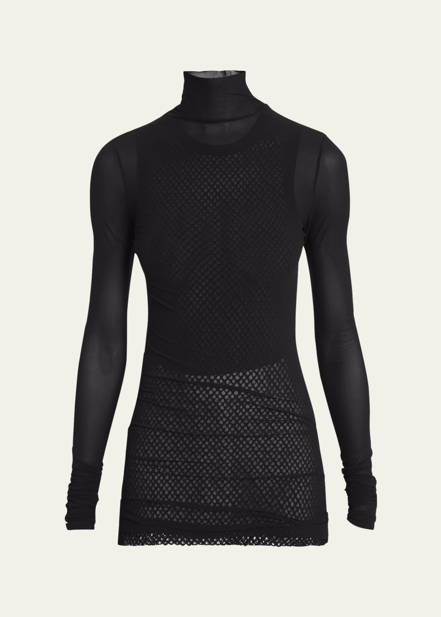 Proenza Schouler Rio Stretch Tulle Jersey Top Image 1 of 5