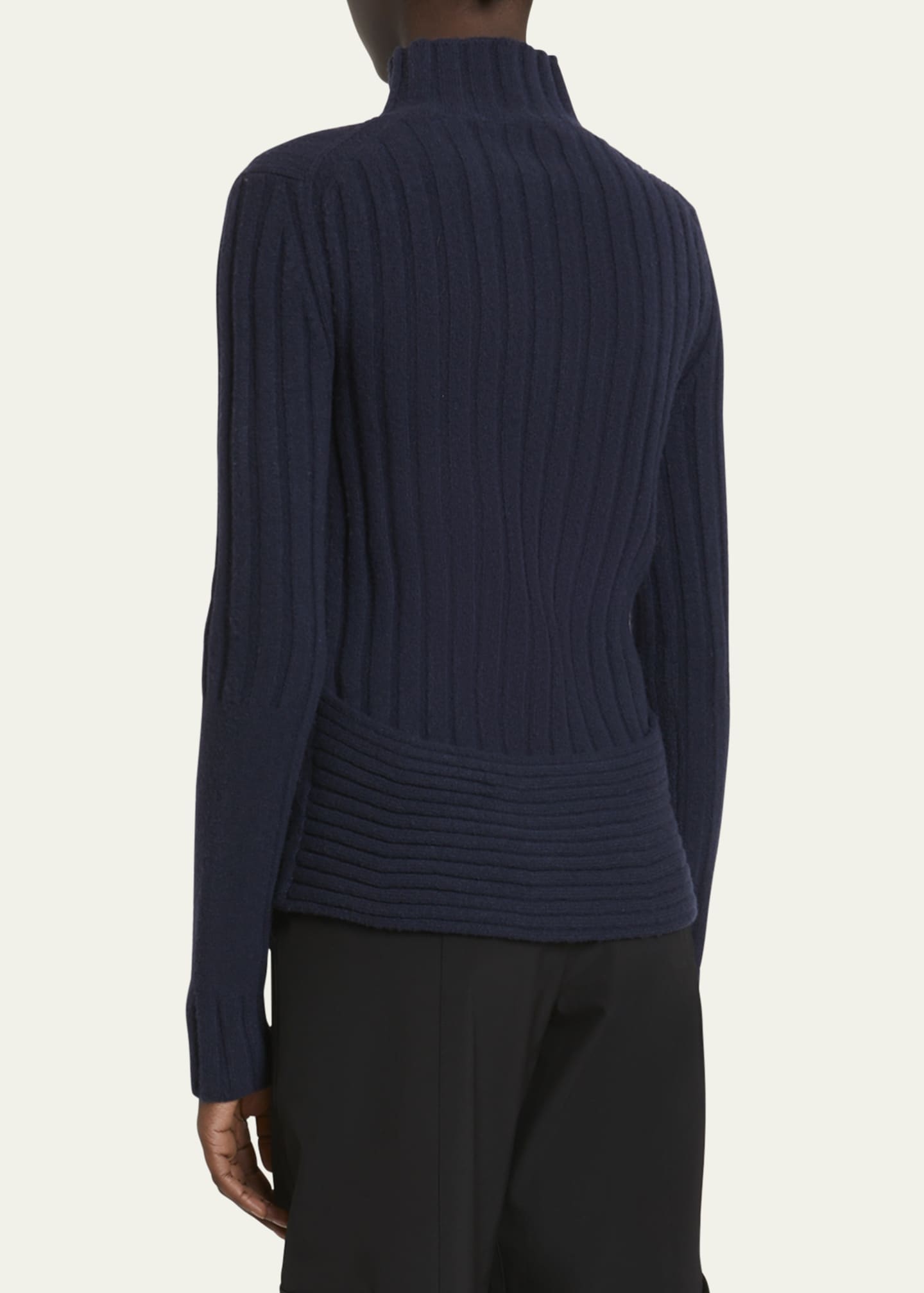 Proenza Schouler Haven Rib-Knit Midweight Cashmere Wool Sweater Image 3 of 5