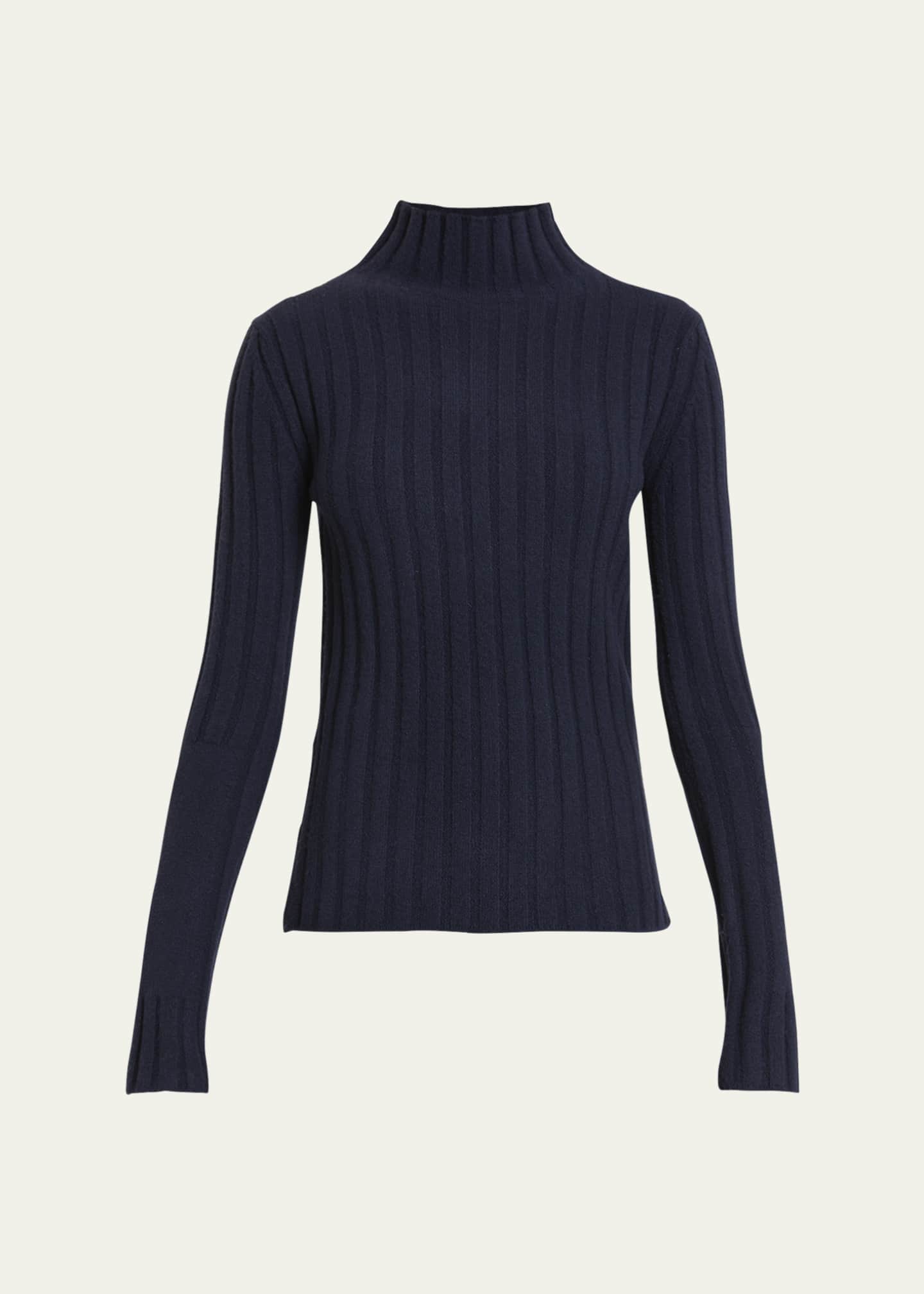 Proenza Schouler Haven Rib-Knit Midweight Cashmere Wool Sweater Image 1 of 5