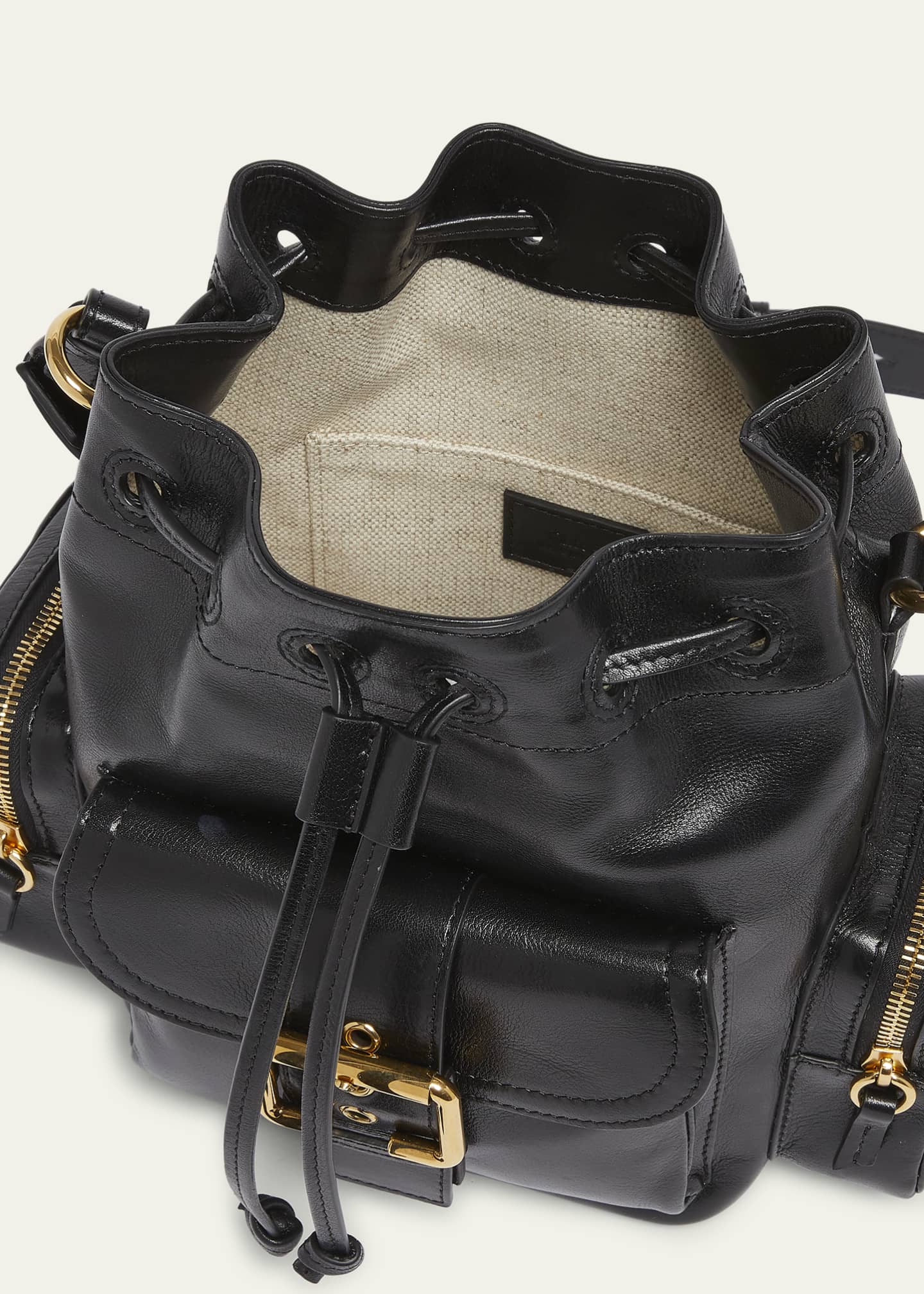 Chloe Camera Bucket Crossbody Bag in Shiny Calfskin Image 4 of 5