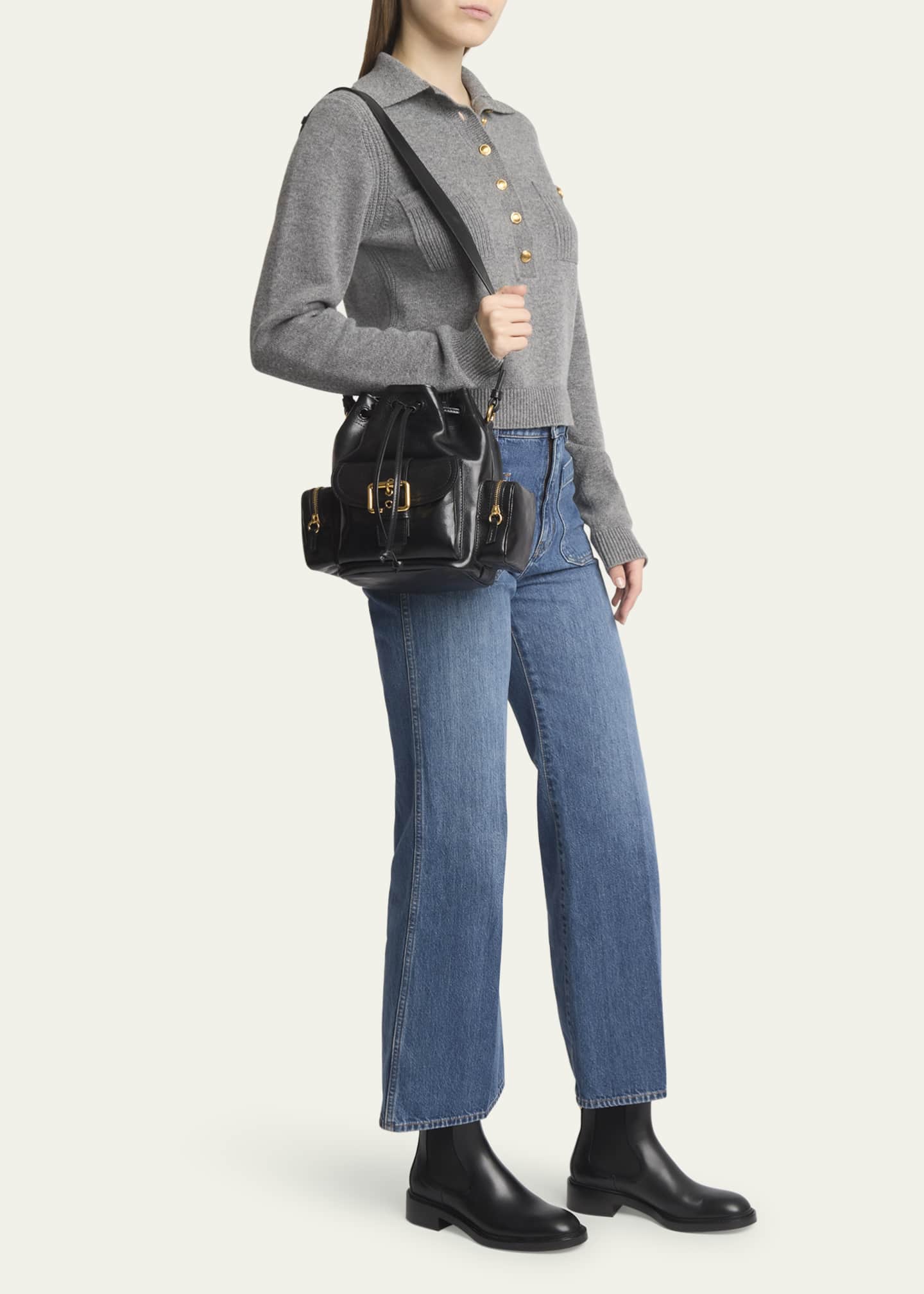 Chloe Camera Bucket Crossbody Bag in Shiny Calfskin Image 5 of 5