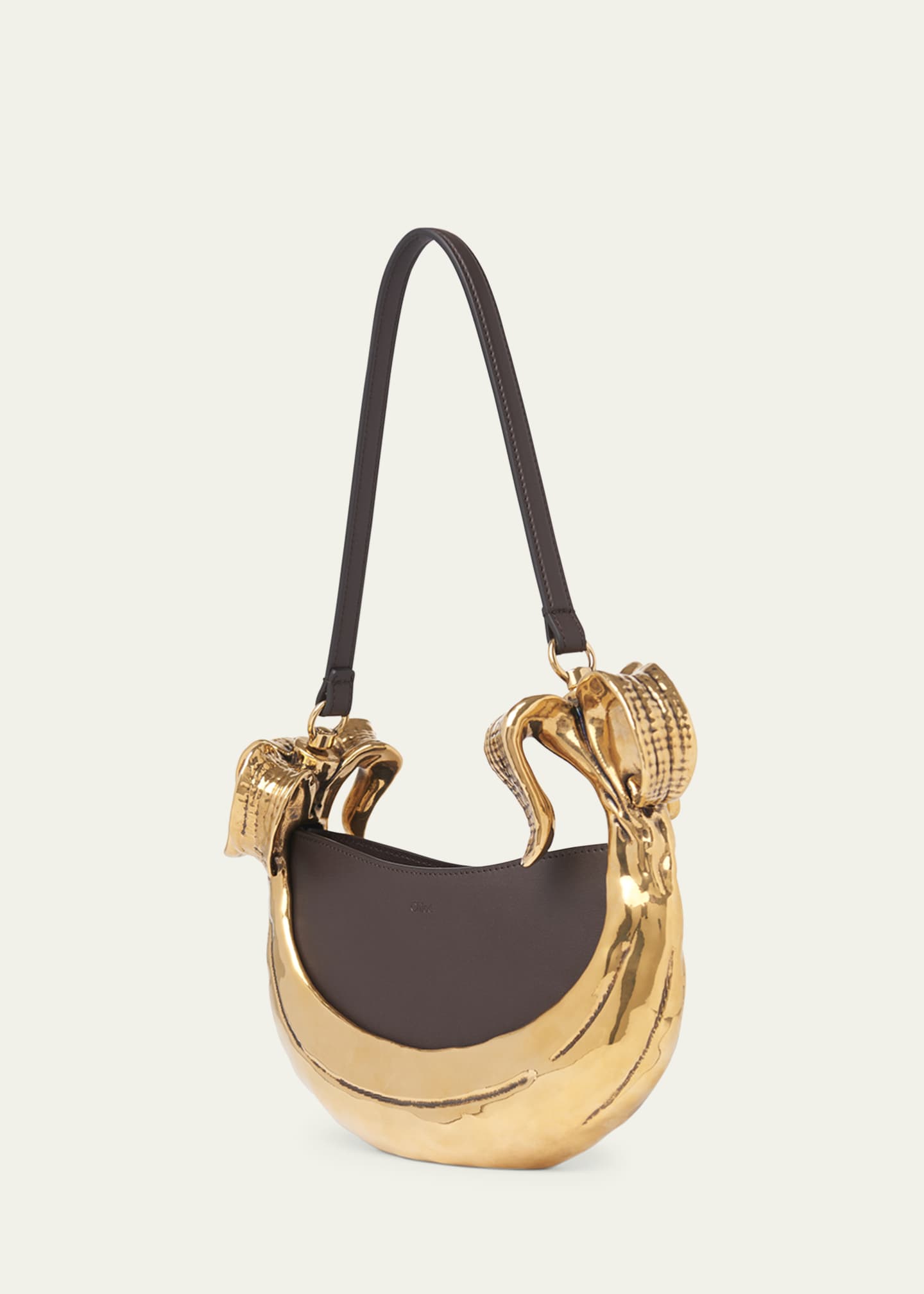 Chloe Bananas Shoulder Bag in Metal and Leather Image 3 of 5