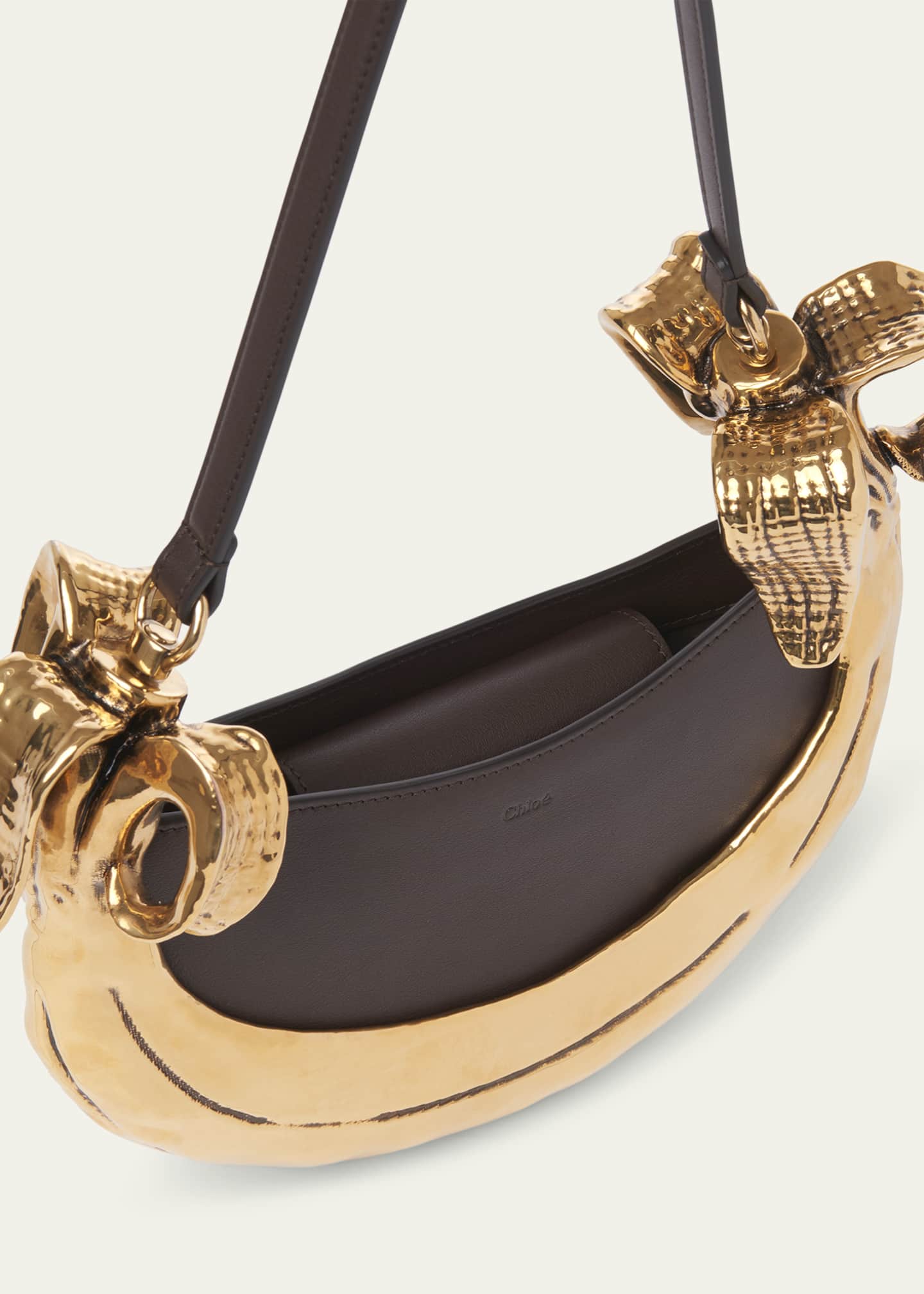 Chloe Bananas Shoulder Bag in Metal and Leather Image 4 of 5