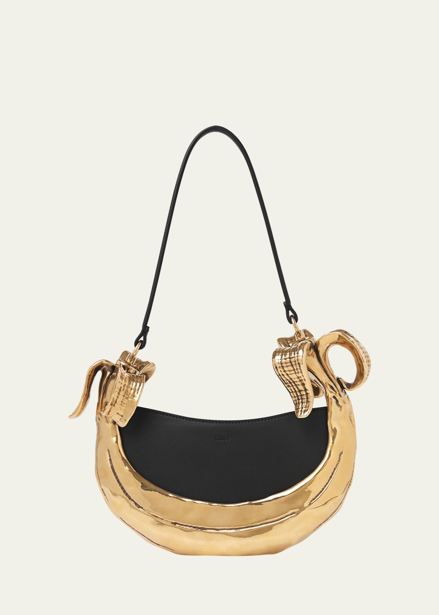 Chloe Bananas Shoulder Bag in Metal and Leather Image 1 of 5