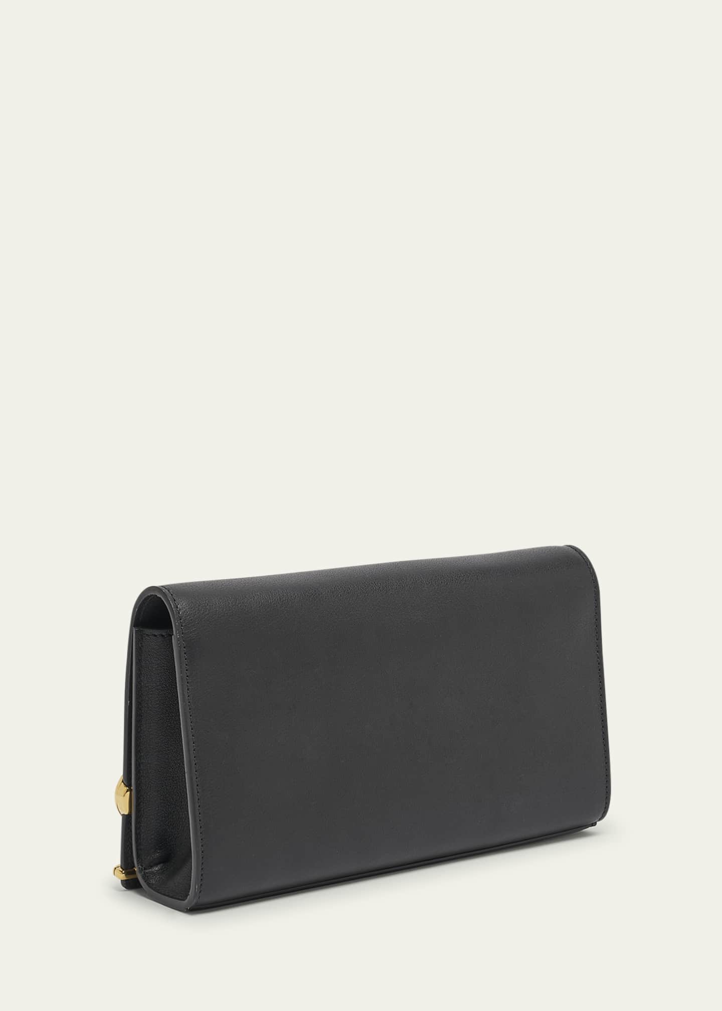 Chloe Metal Logo Crossbody Bag in Smooth Calfskin Image 3 of 5