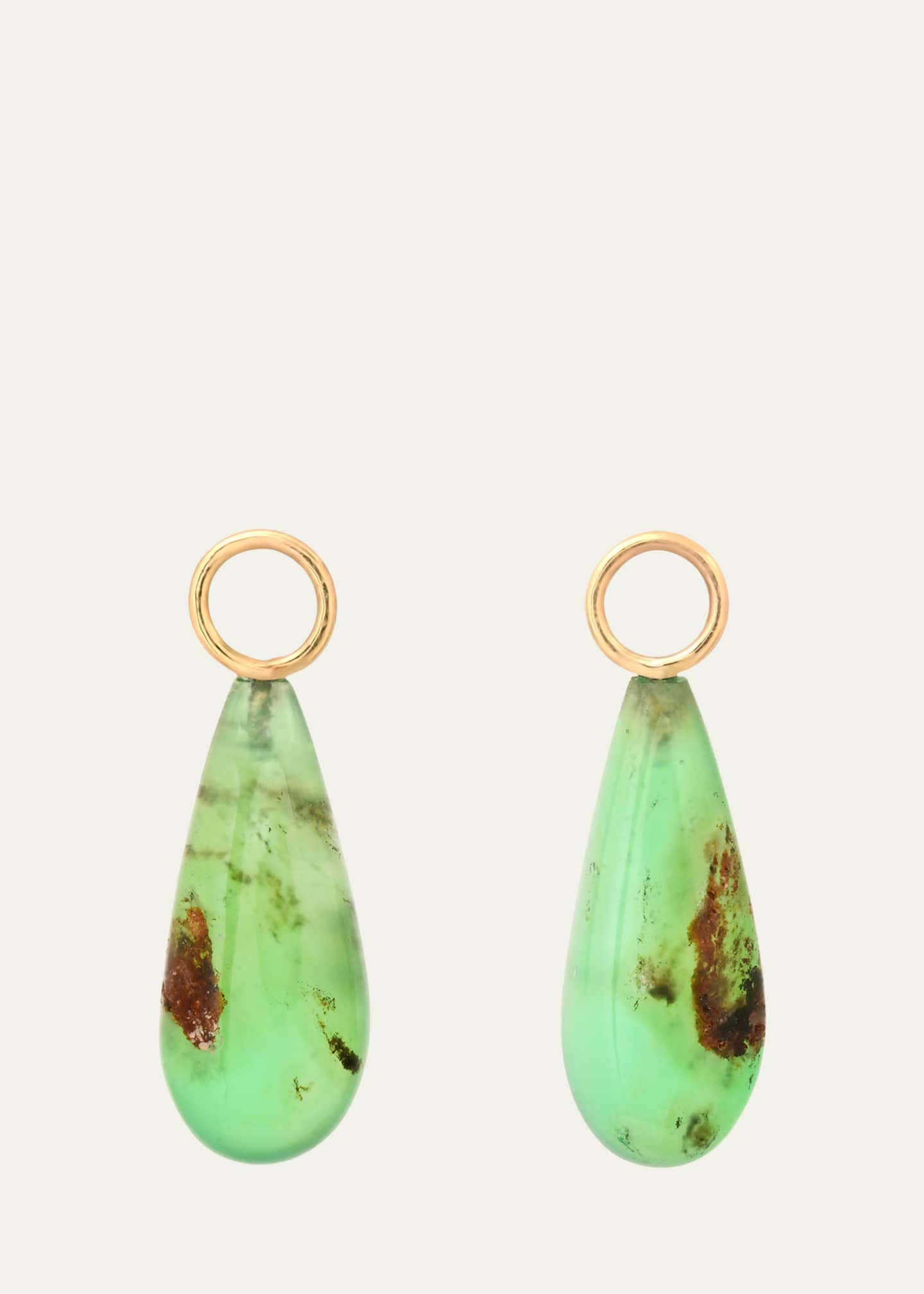 Andrea Fohrman Mini Australian Chrysoprase Briolette Ear Charms Image 1 of 2