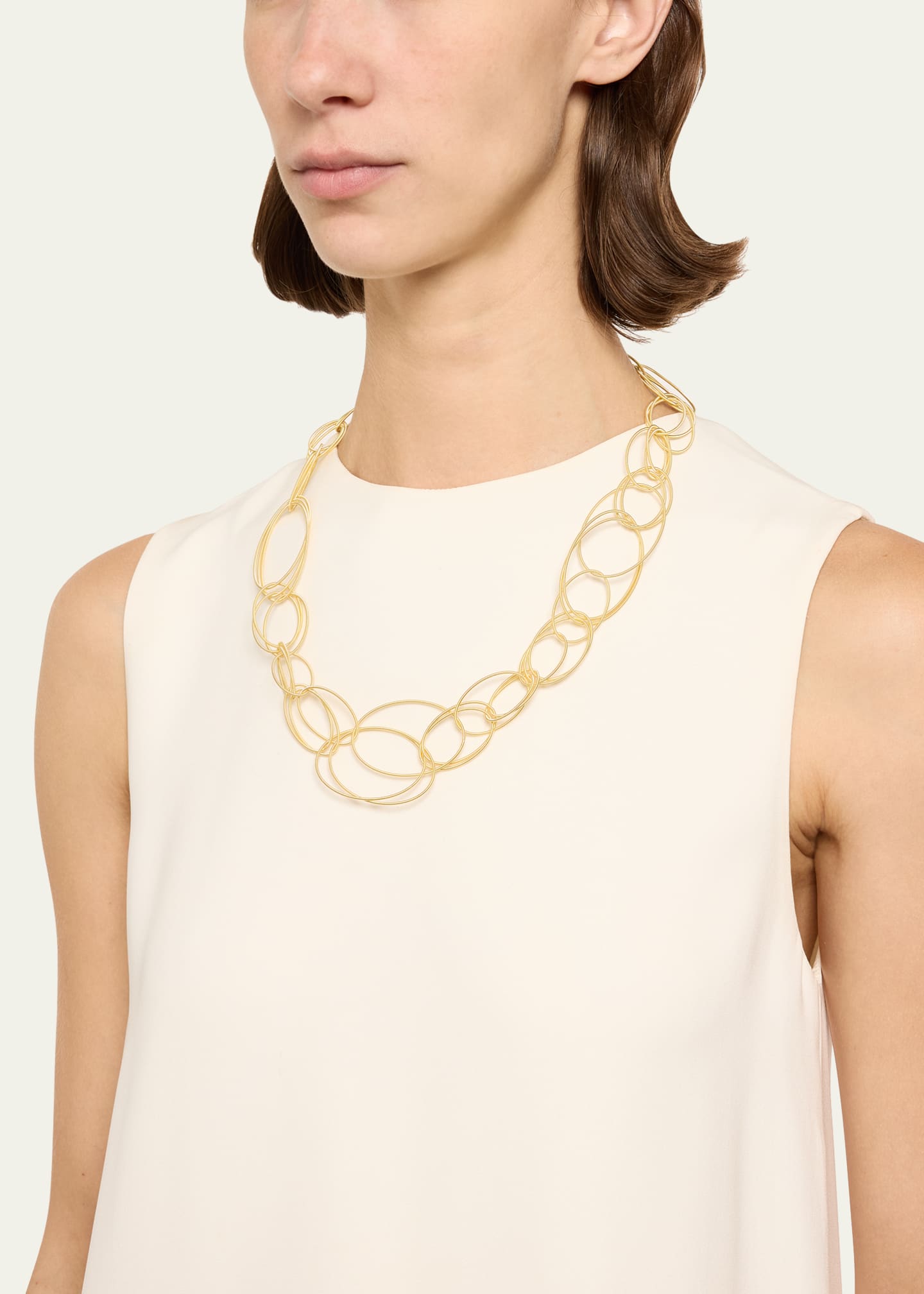 Buccellati Hawaii 18K Yellow Gold Oval Link Necklace Image 2 of 4