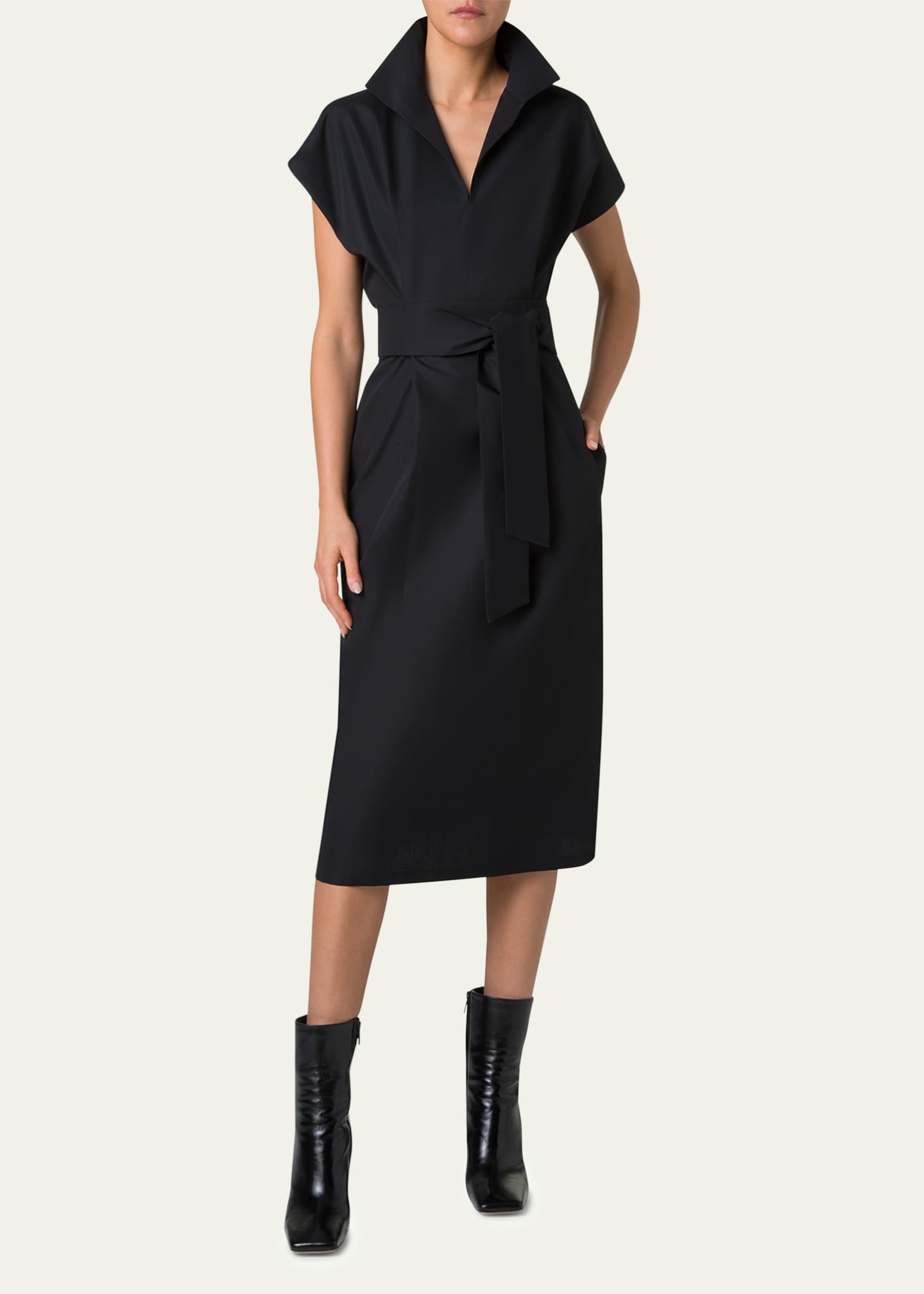 Akris Cotton Poplin Midi Shirtdress Image 2 of 5