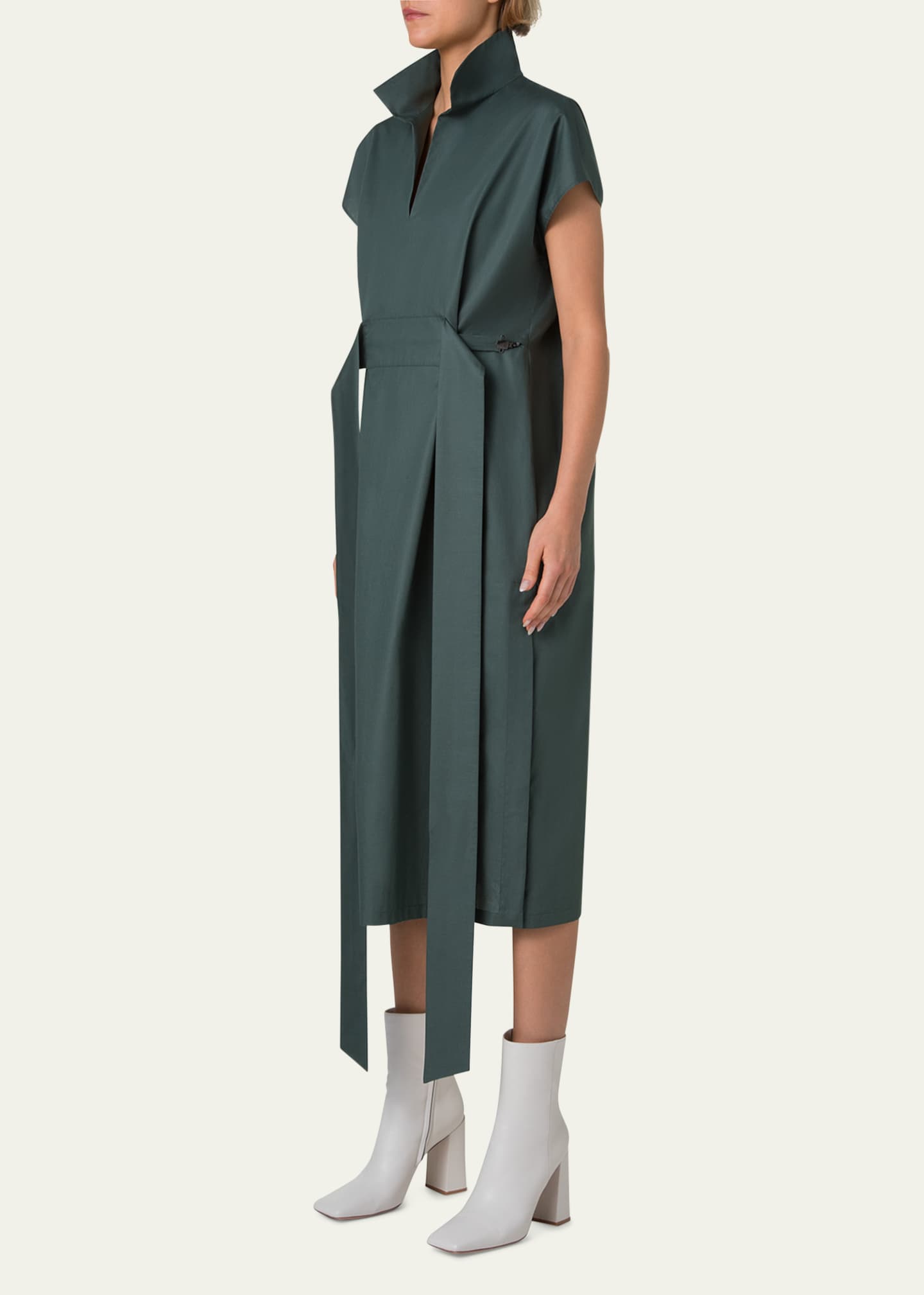 Akris Cotton Poplin Midi Shirtdress Image 4 of 5