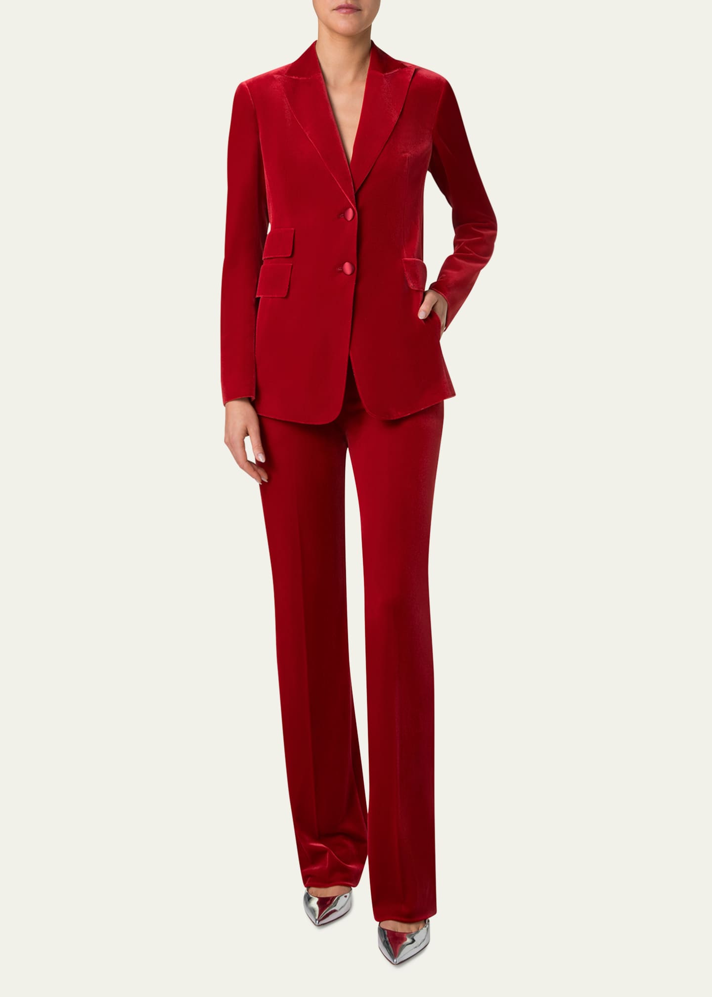 Akris Velvet Single-Breasted Jacket Image 2 of 5