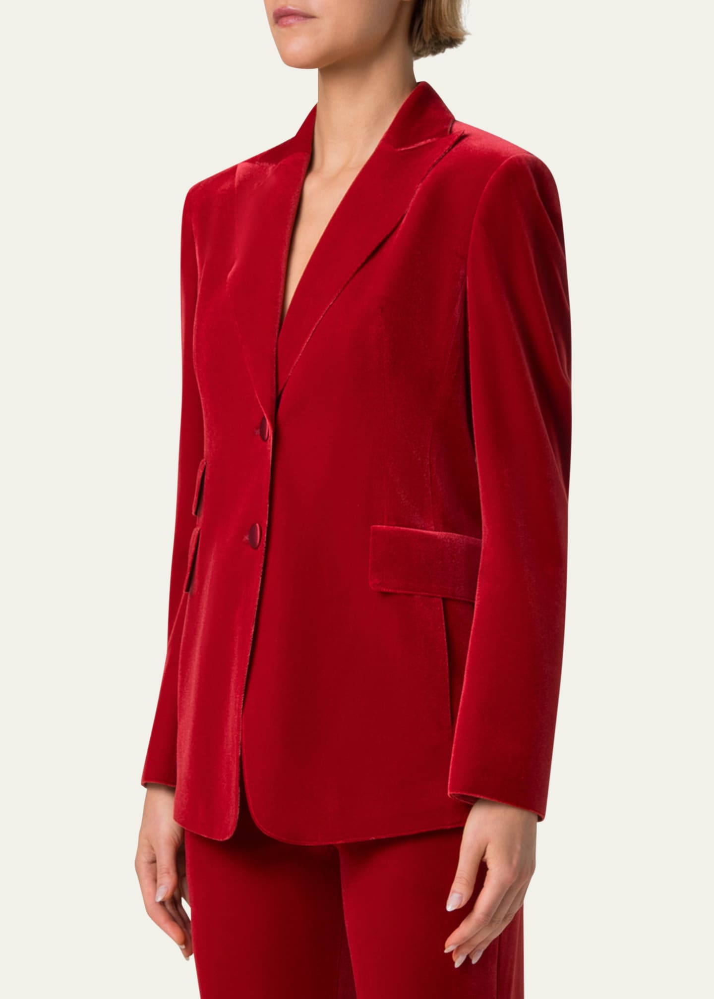 Akris Velvet Single-Breasted Jacket Image 4 of 5