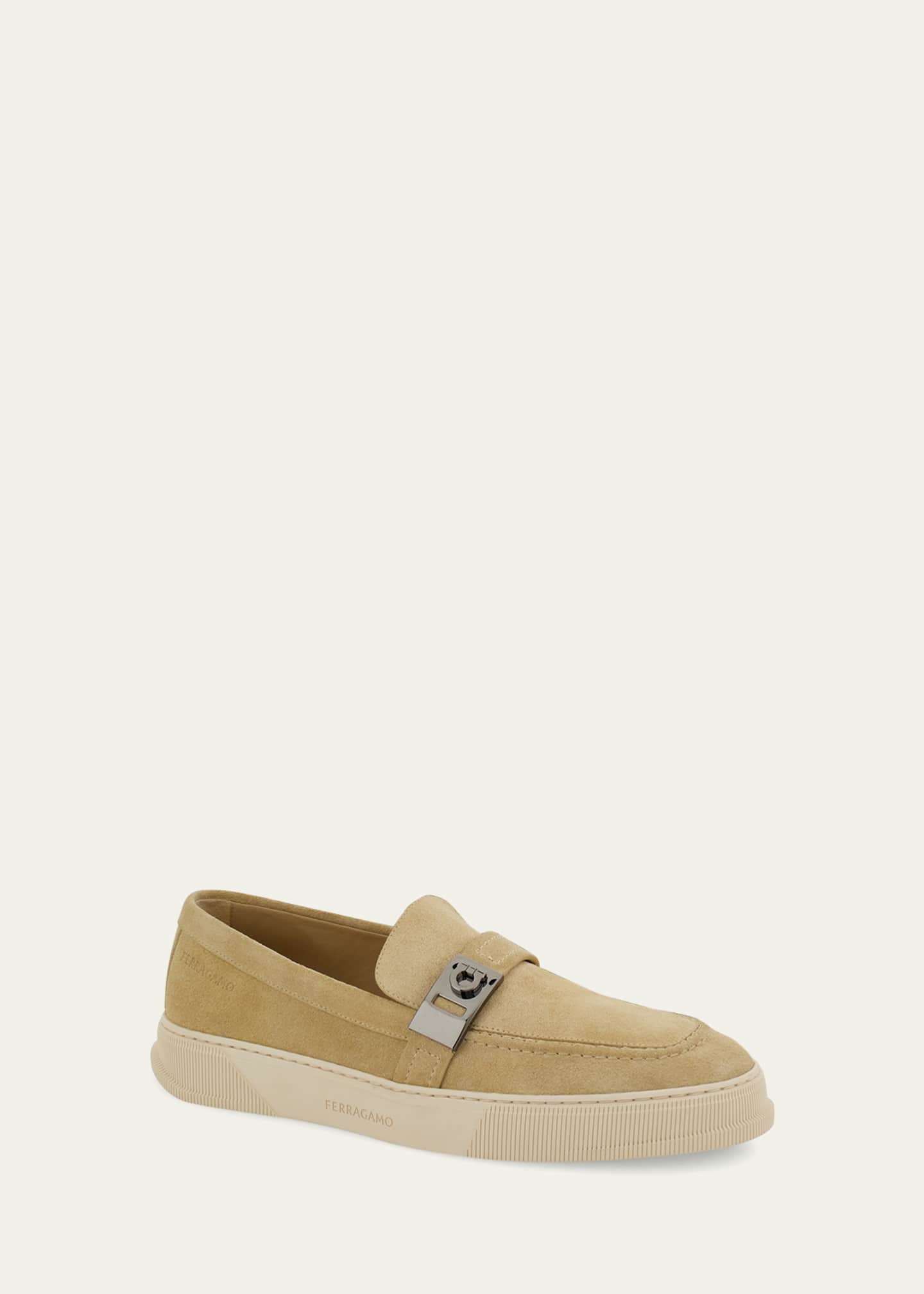 Ferragamo Men's Brad Suede Slip-On Sneakers Image 2 of 6