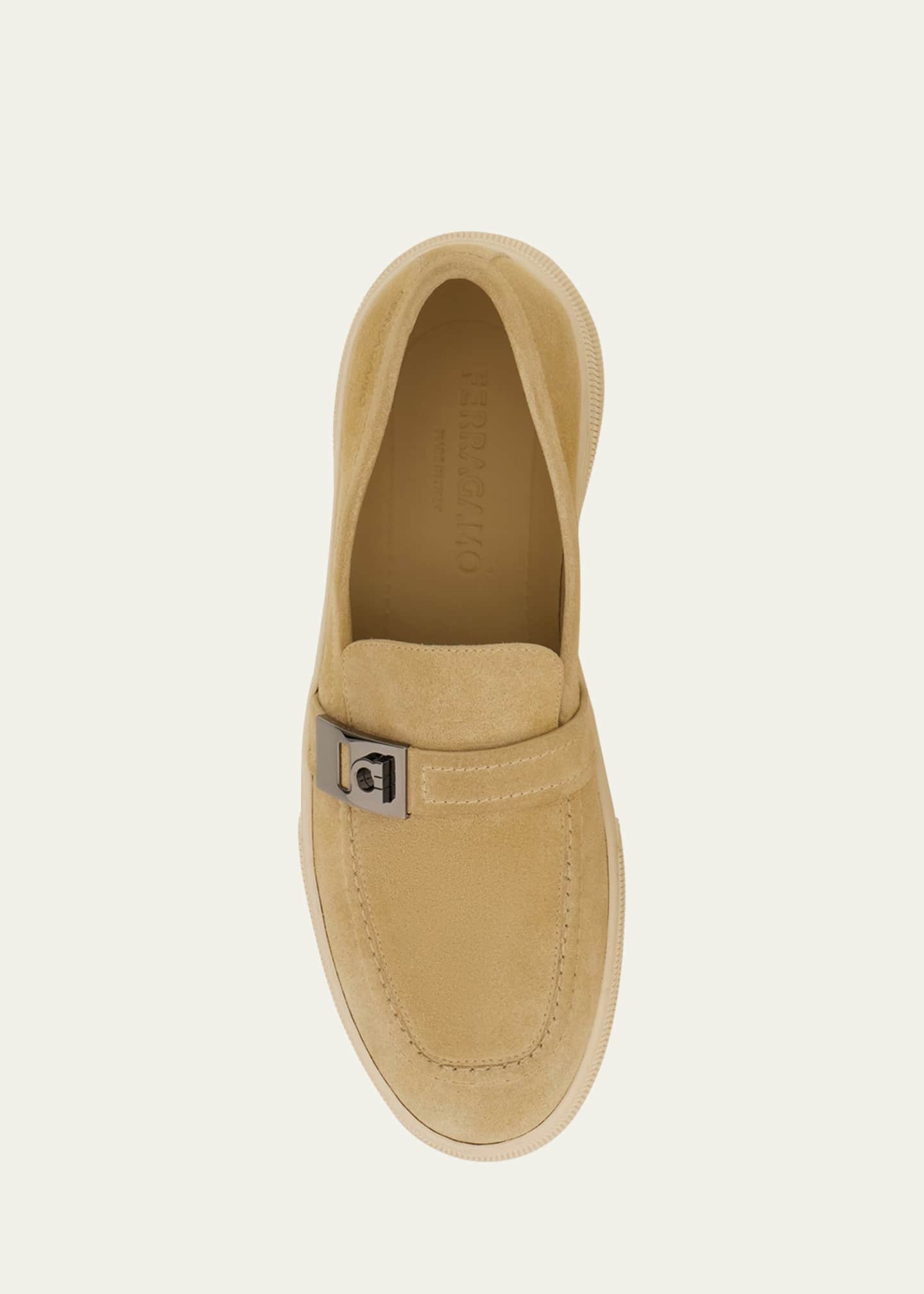 Ferragamo Men's Brad Suede Slip-On Sneakers Image 5 of 6