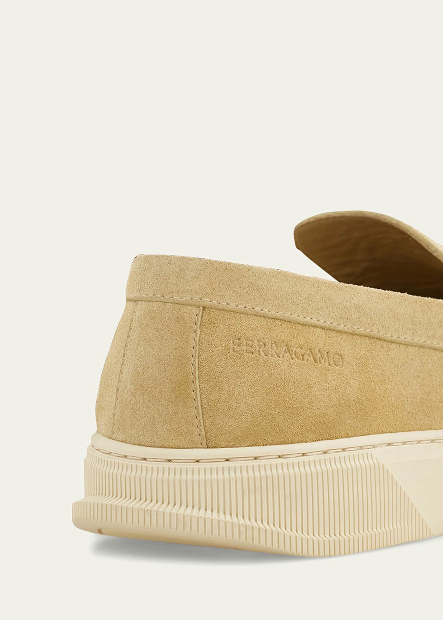 Ferragamo Men's Brad Suede Slip-On Sneakers Image 4 of 6