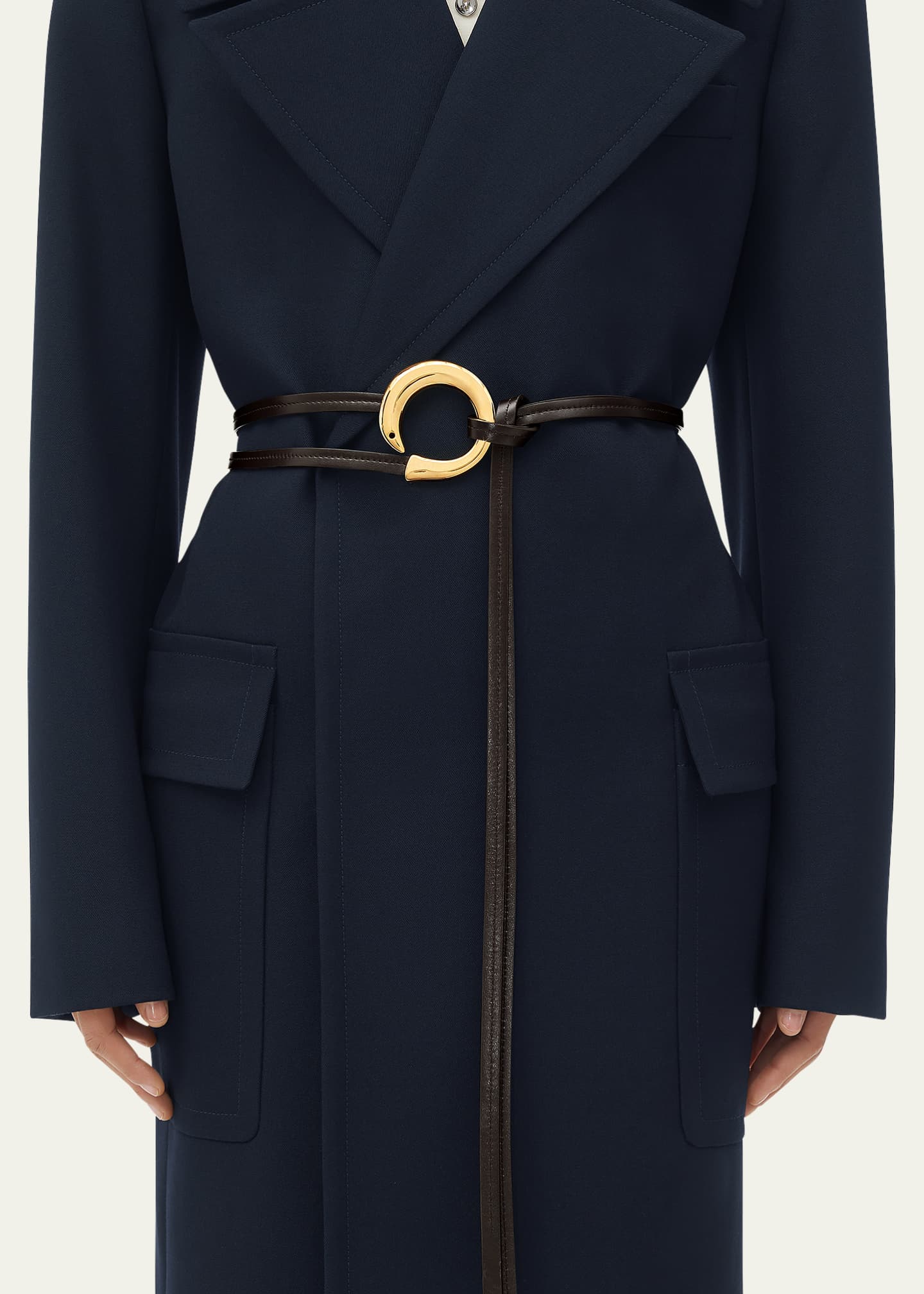 Bottega Veneta Cintura Leather Wrap Belt Image 2 of 2