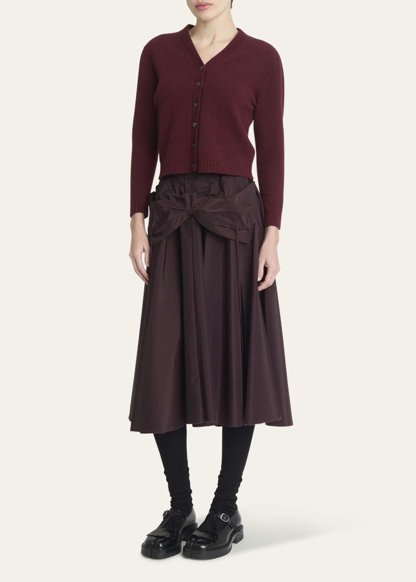 Maison Margiela Crop Wool Cardigan - Bergdorf Goodman