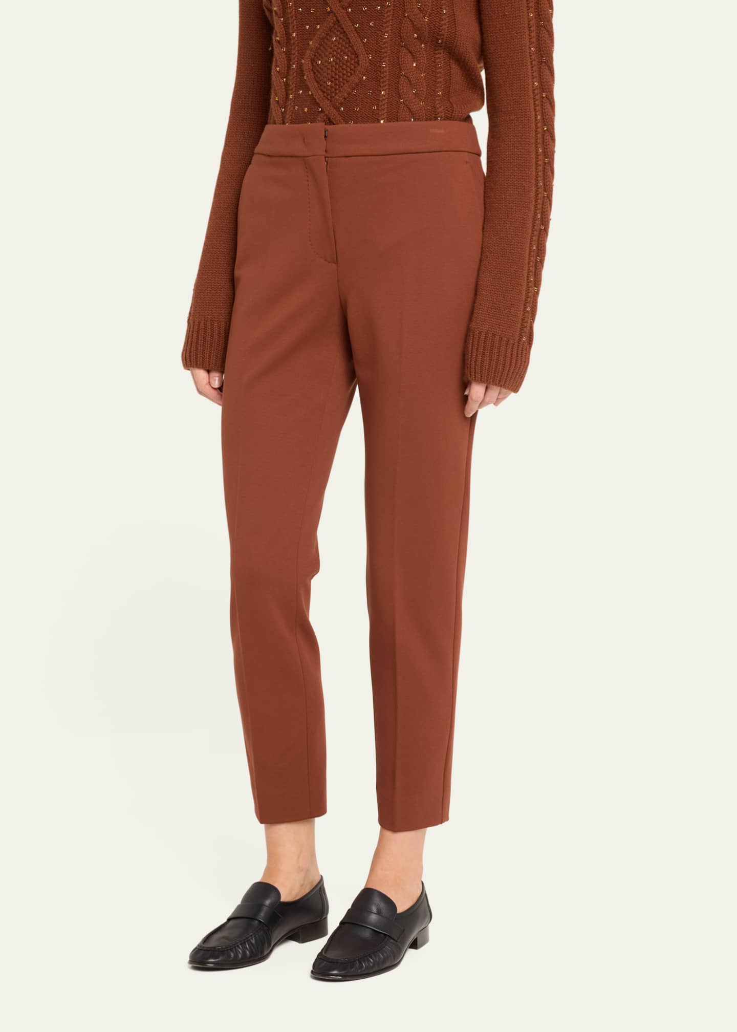 Max Mara Women's Pegno Trousers in Viscose Blend Beige