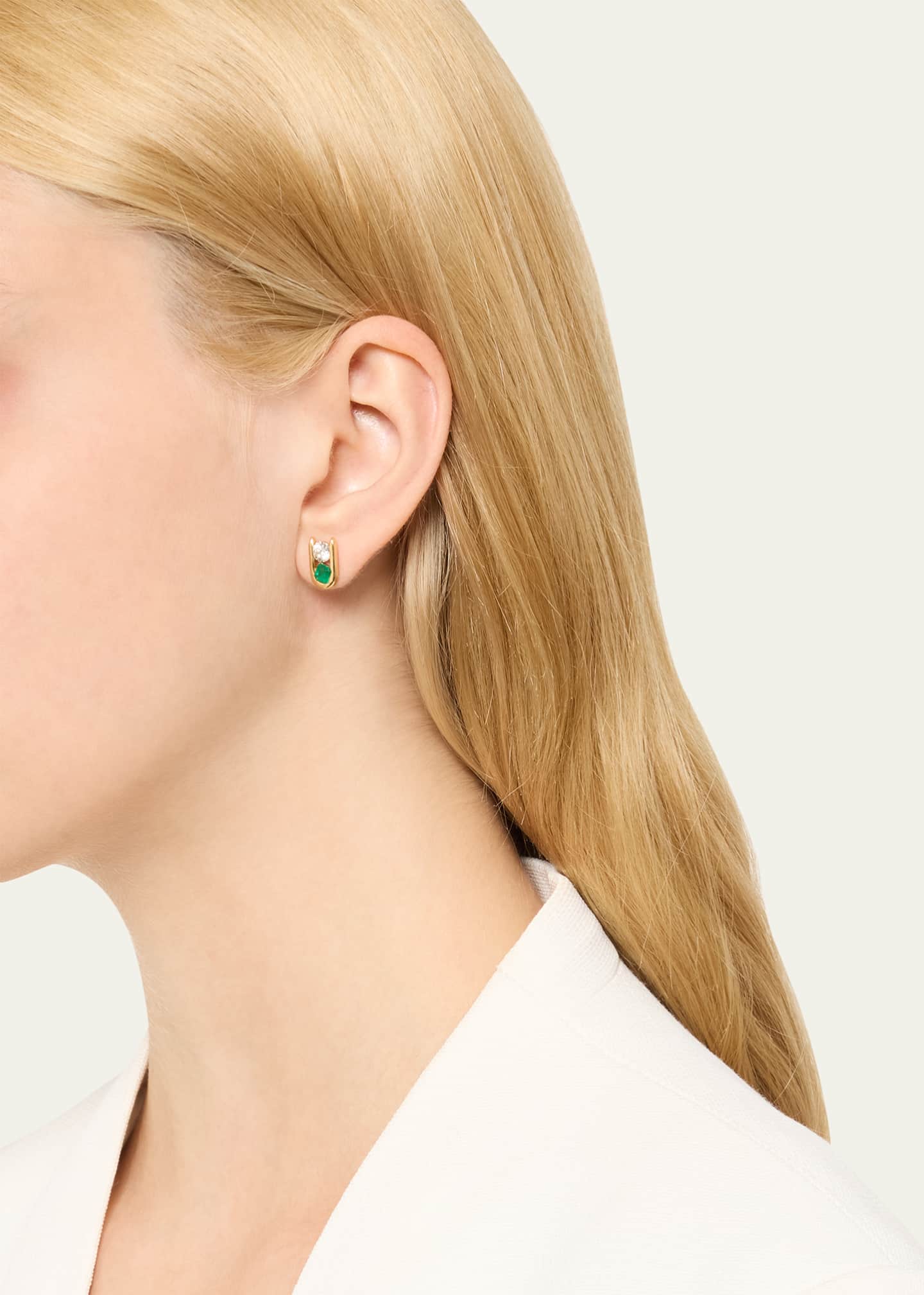 Uniform Object Major Impact Diamond and Gemstone Stud Earrings Image 2 of 4