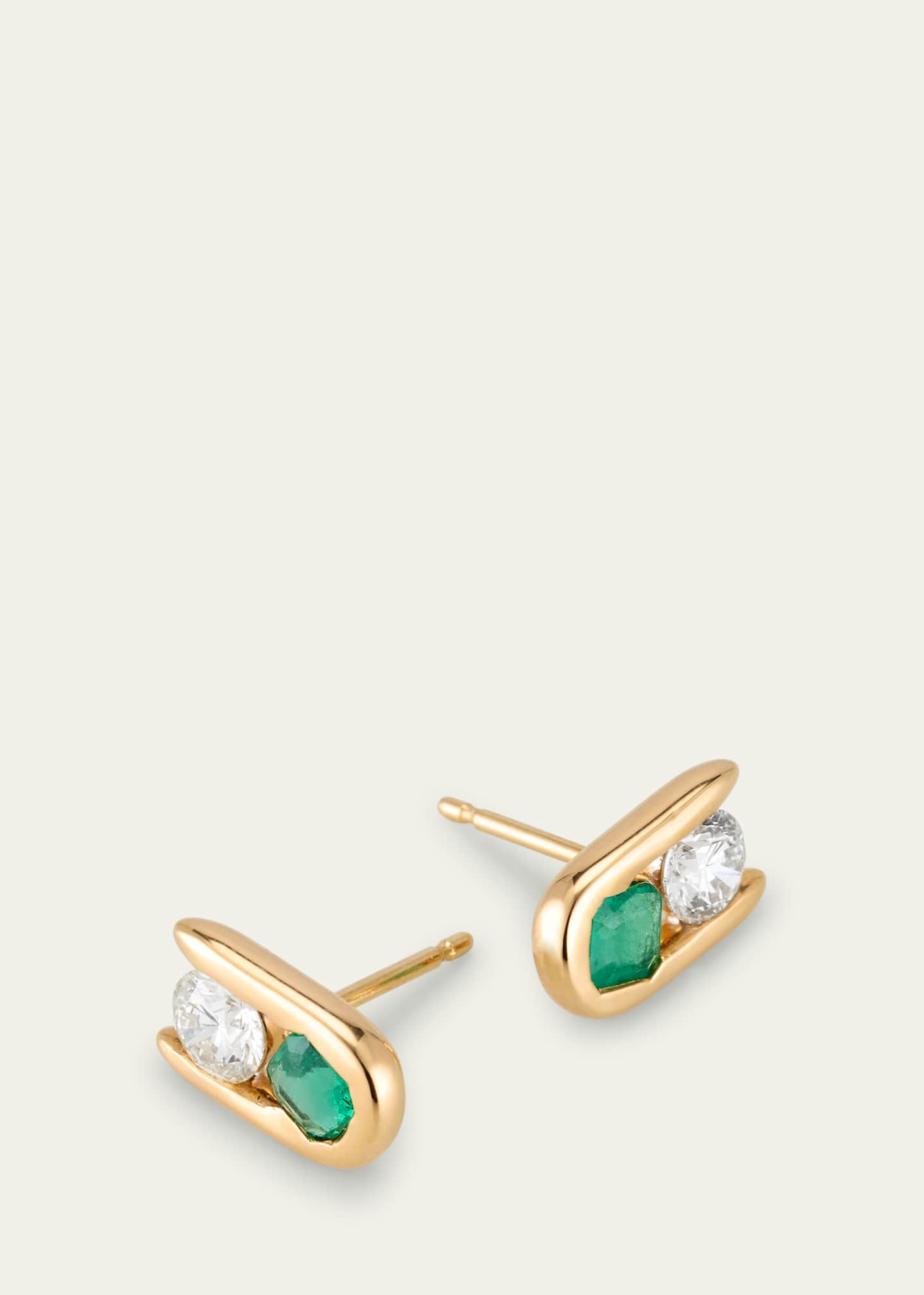 Uniform Object Major Impact Diamond and Gemstone Stud Earrings Image 3 of 4