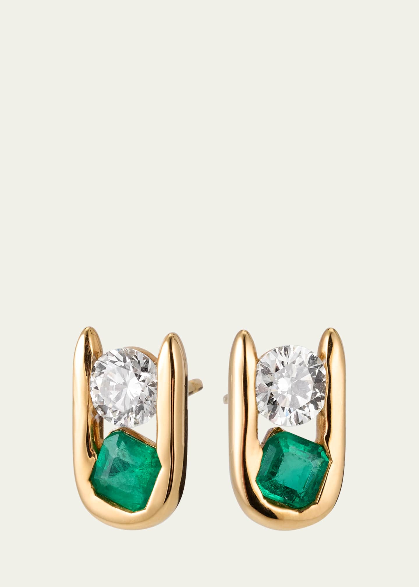 Uniform Object Major Impact Diamond and Gemstone Stud Earrings Image 1 of 4