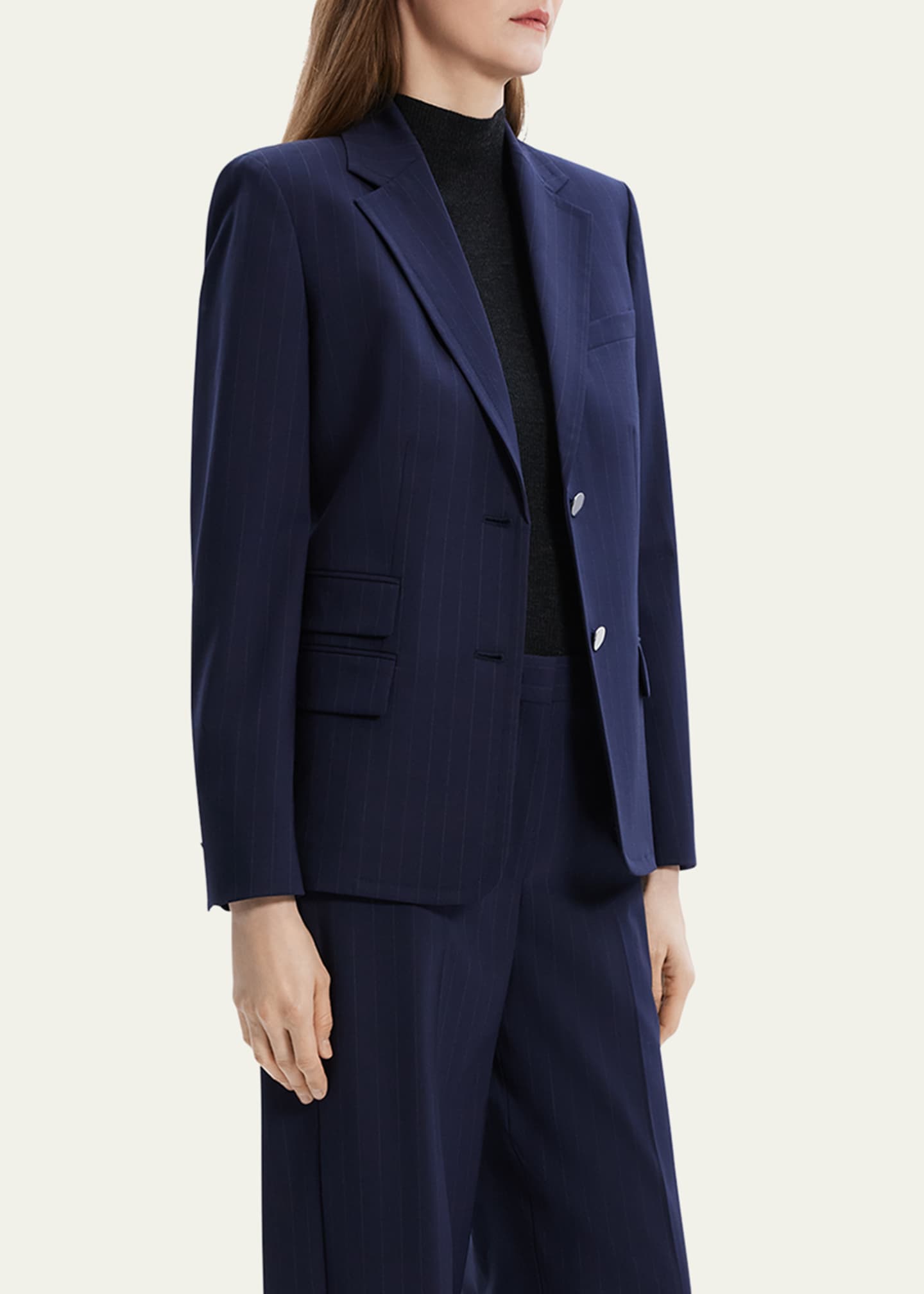 Theory Pinstripe Tailored Jacket Image 4 of 5