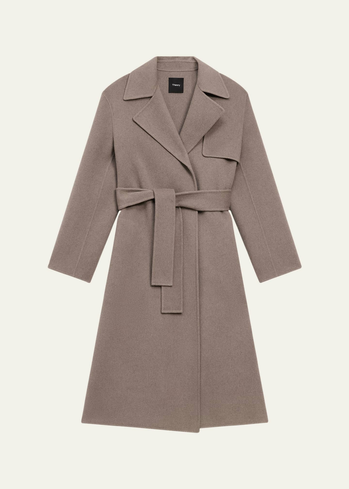 Theory Wool Cashmere Long Wrap Trench Coat Bergdorf Goodman