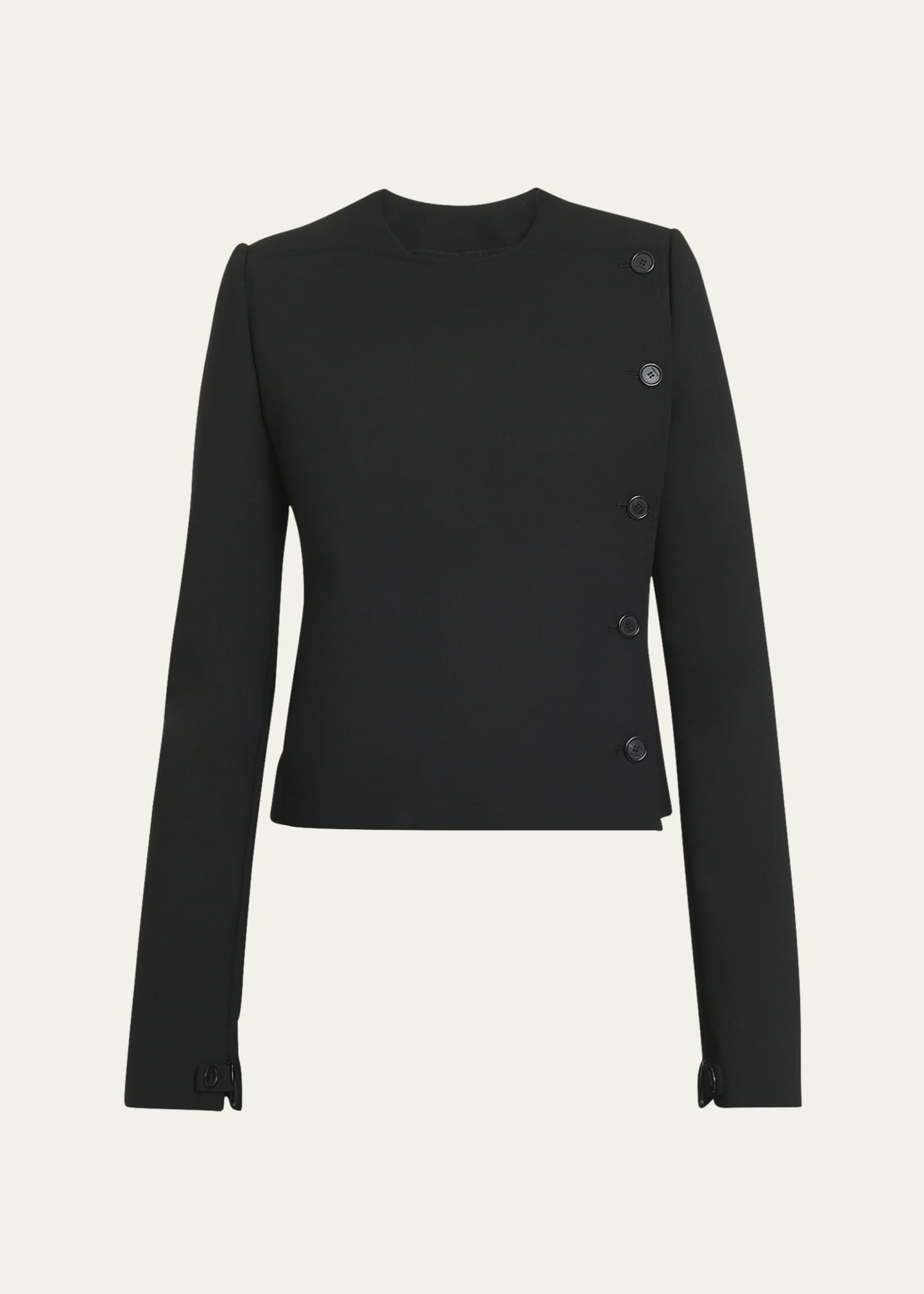 Courreges Side Button Tailored Wool Jacket Bergdorf Goodman