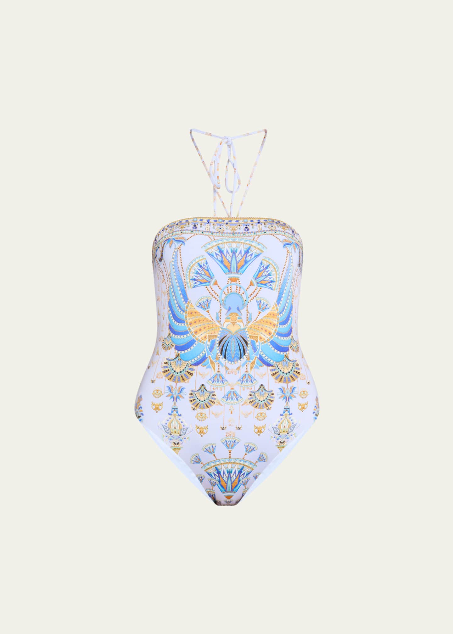 Camilla Under Scarab Skies Bandeau One-Piece Swimsuit Image 1 of 4