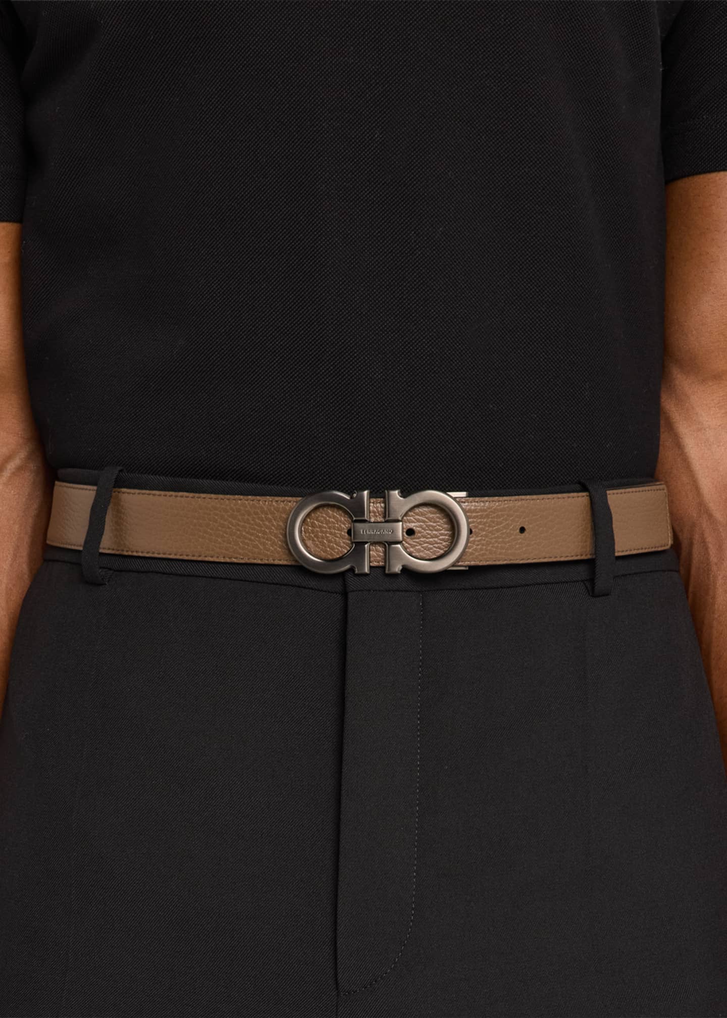 Ferragamo Men's Reversible Gancini-Buckle Belt Image 2 of 3