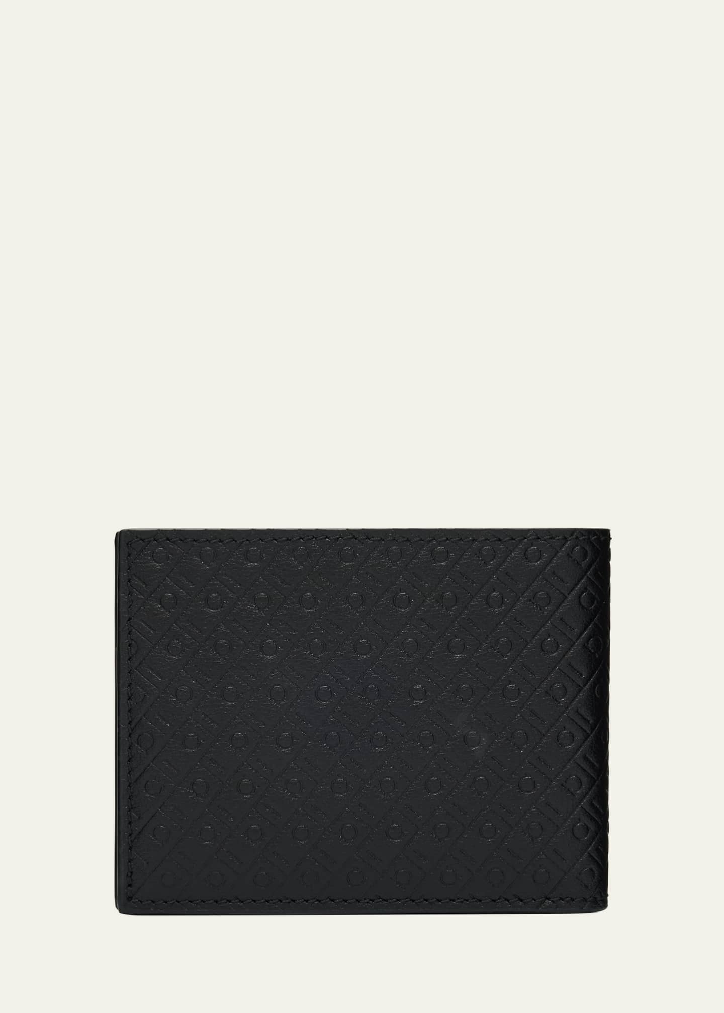 Ferragamo Men's Embossed Monogram Leather Bifold Wallet Image 4 of 4