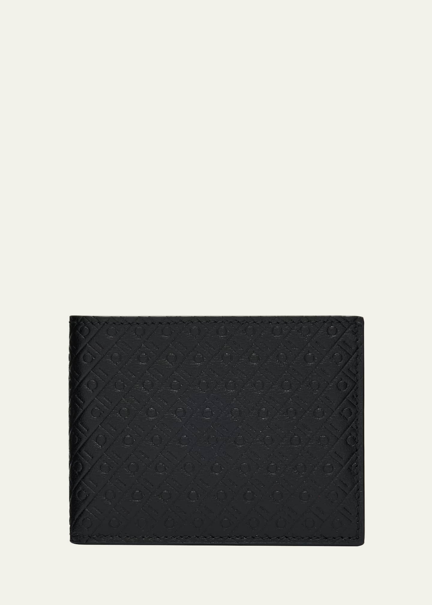Ferragamo Men's Embossed Monogram Leather Bifold Wallet Image 1 of 4