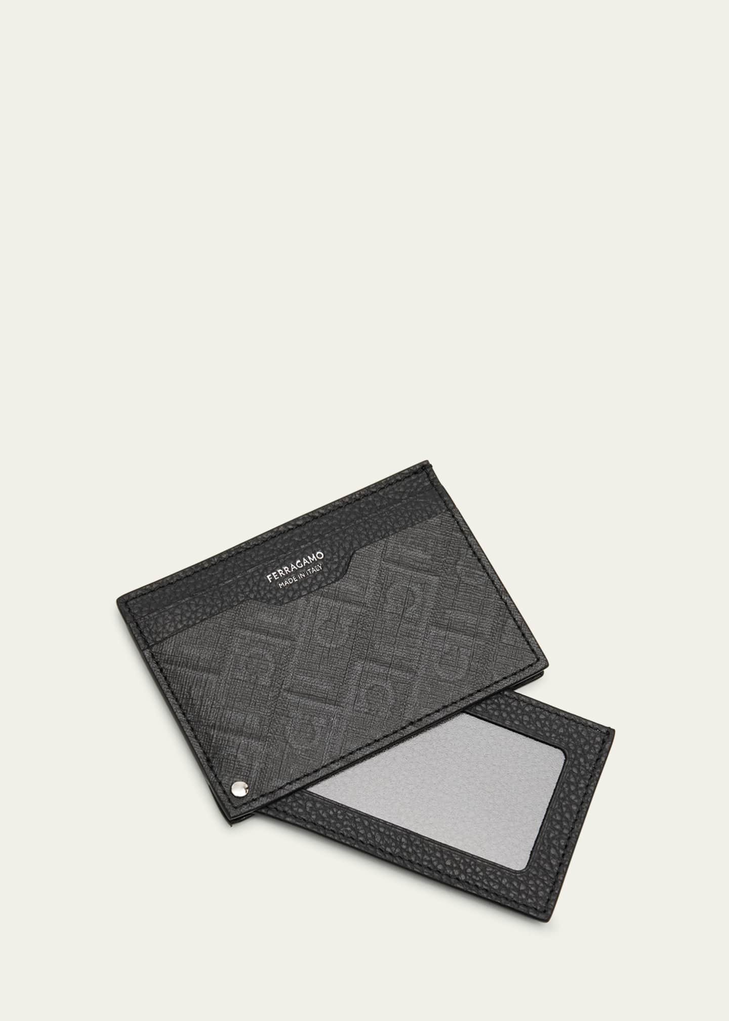 Ferragamo Men's Monogram Card Holder with Pullout ID Window Image 4 of 4