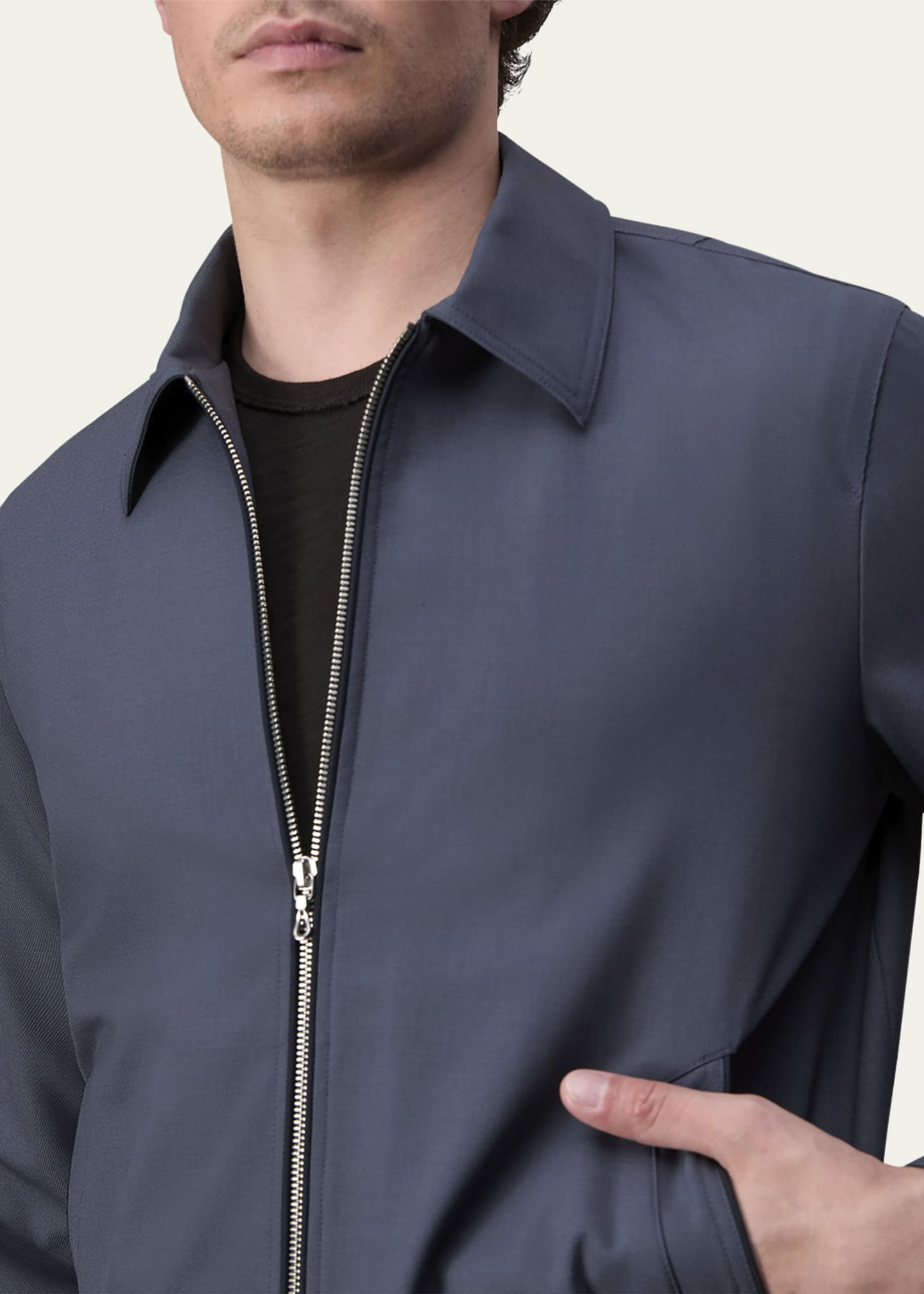 Rag & Bone Men's Melrose Wool-Blend Twill Jacket Image 4 of 5