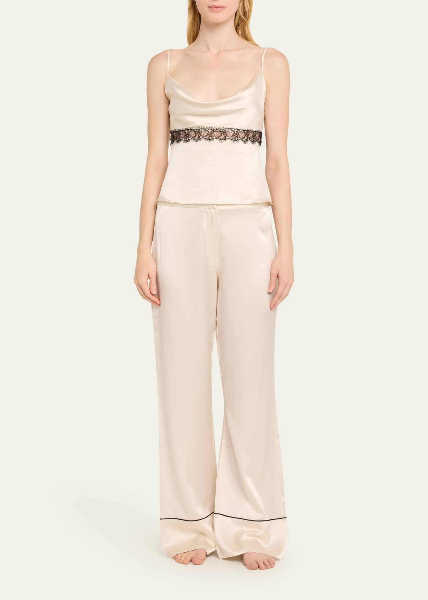 Kiki De Montparnasse Wide-Leg Silk Pants Image 2 of 5