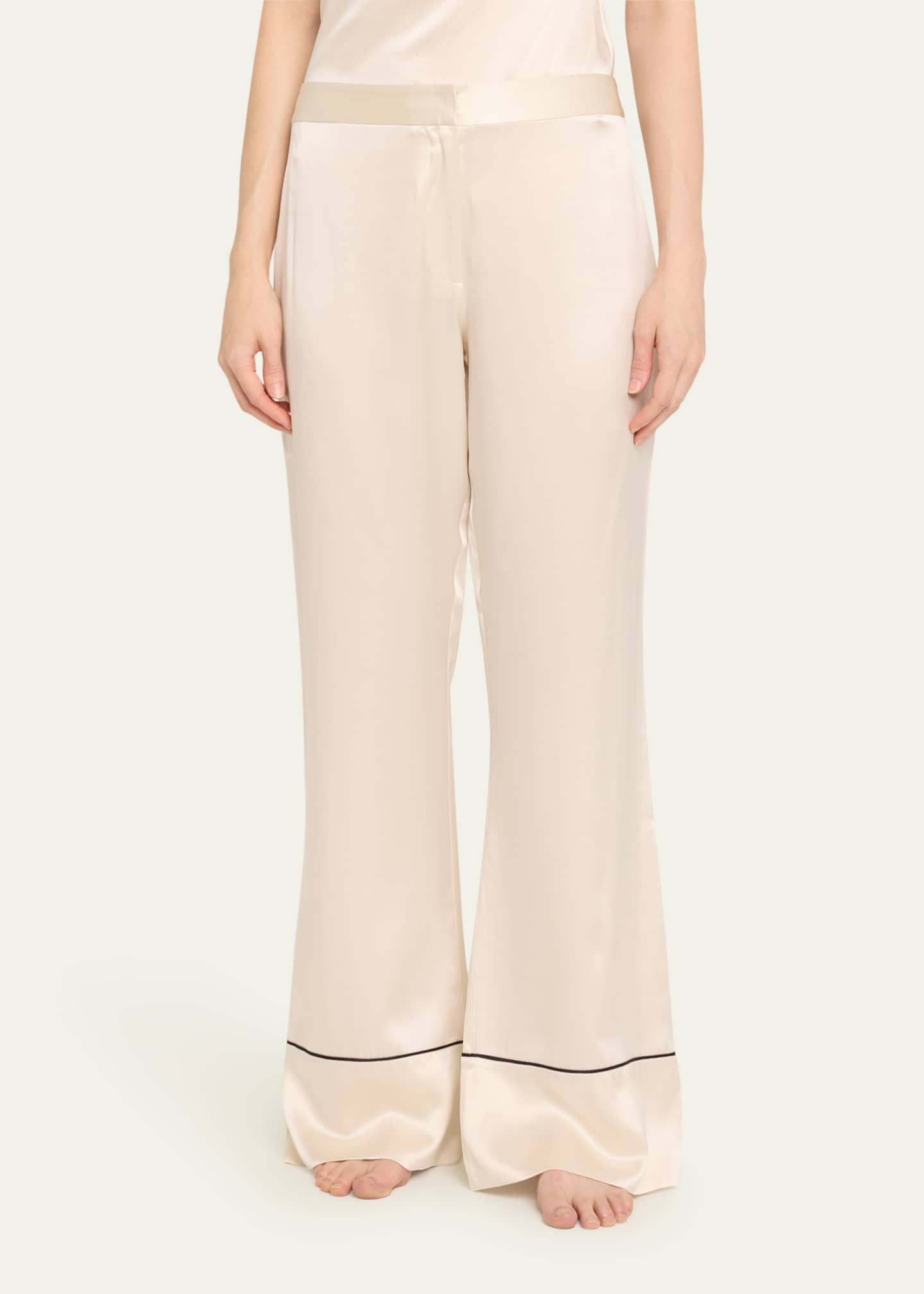 Kiki De Montparnasse Wide-Leg Silk Pants Image 4 of 5