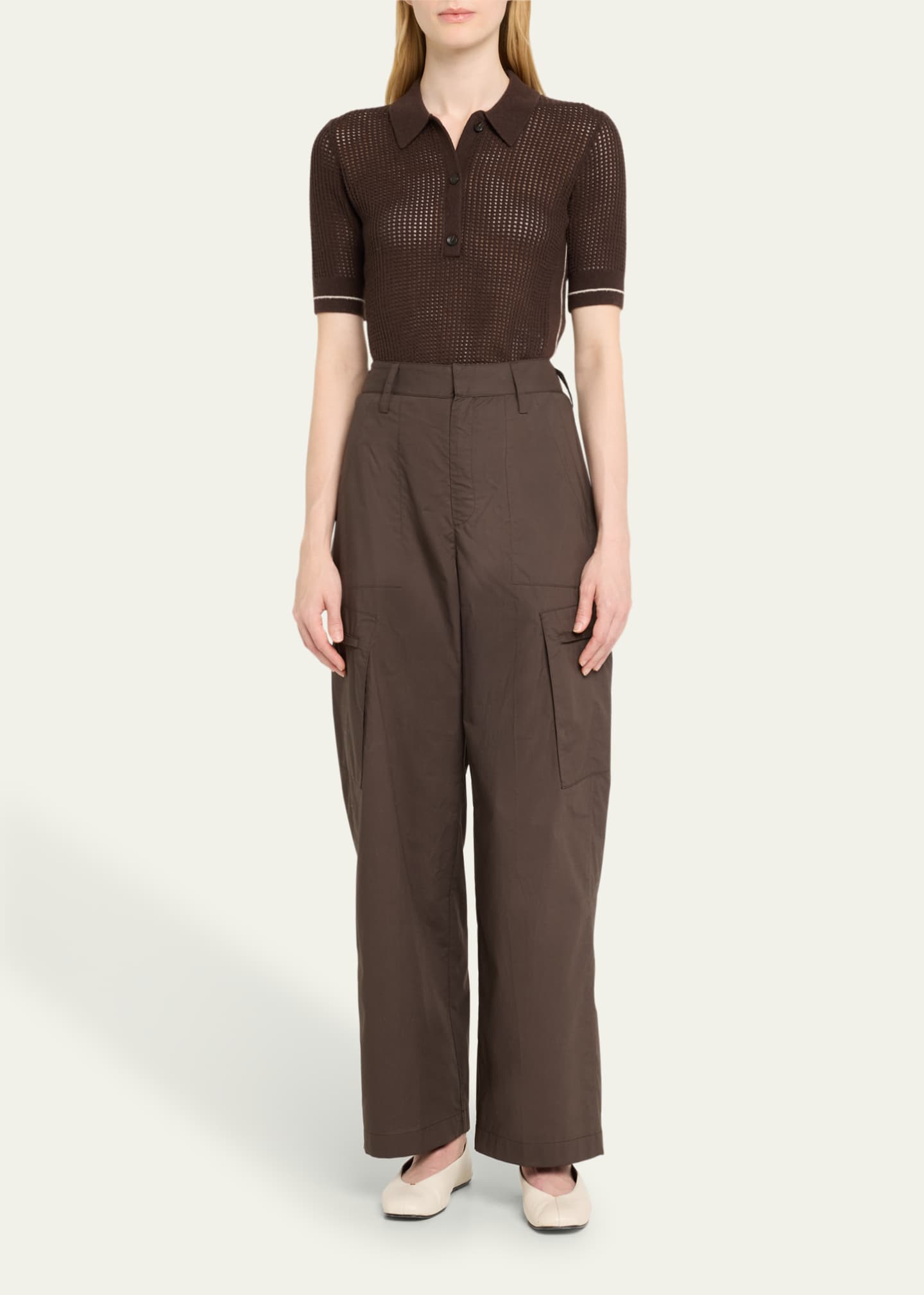 MARIA MCMANUS Wide Leg Poplin Cargo Pants Image 2 of 5