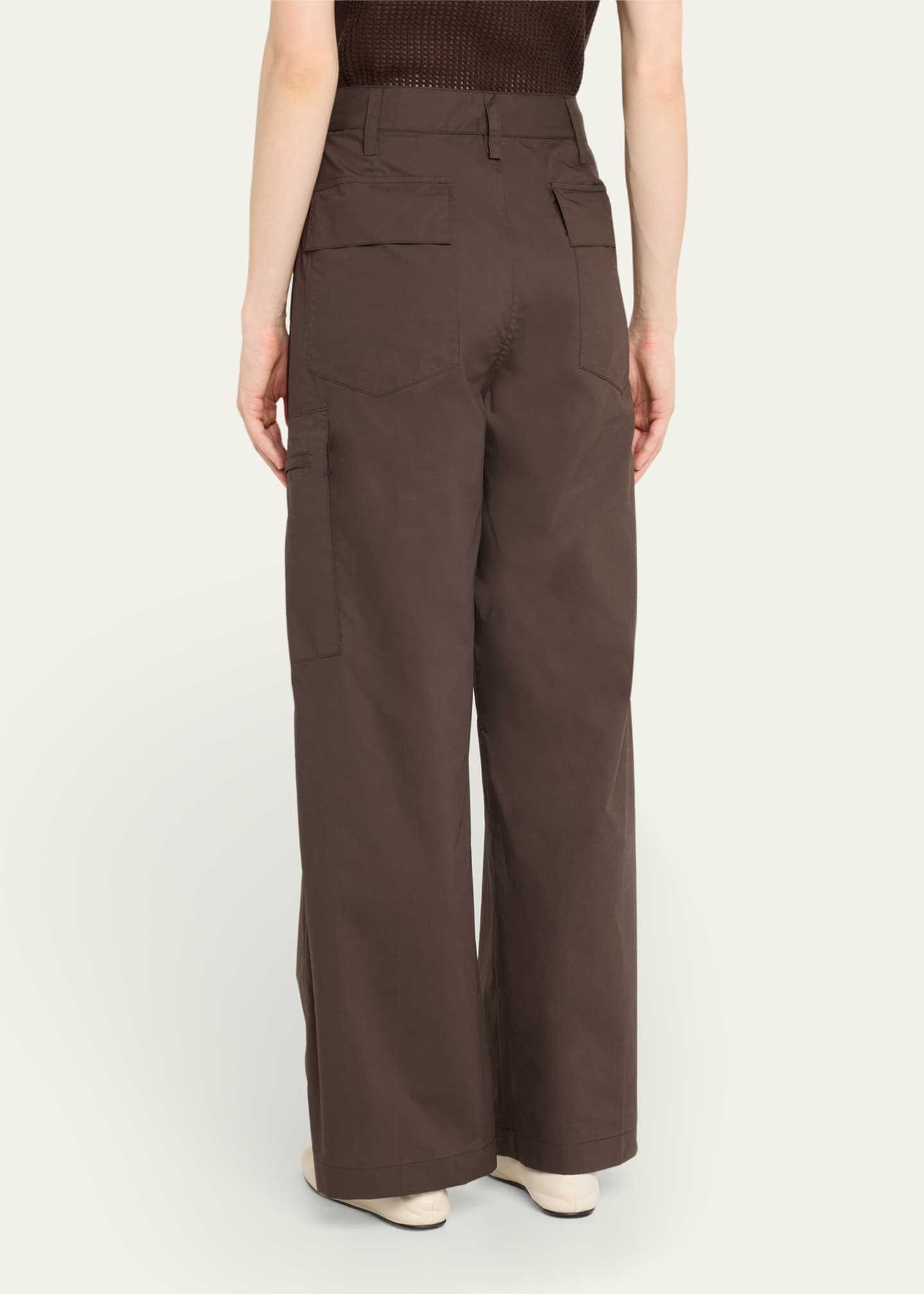 MARIA MCMANUS Wide Leg Poplin Cargo Pants Image 3 of 5