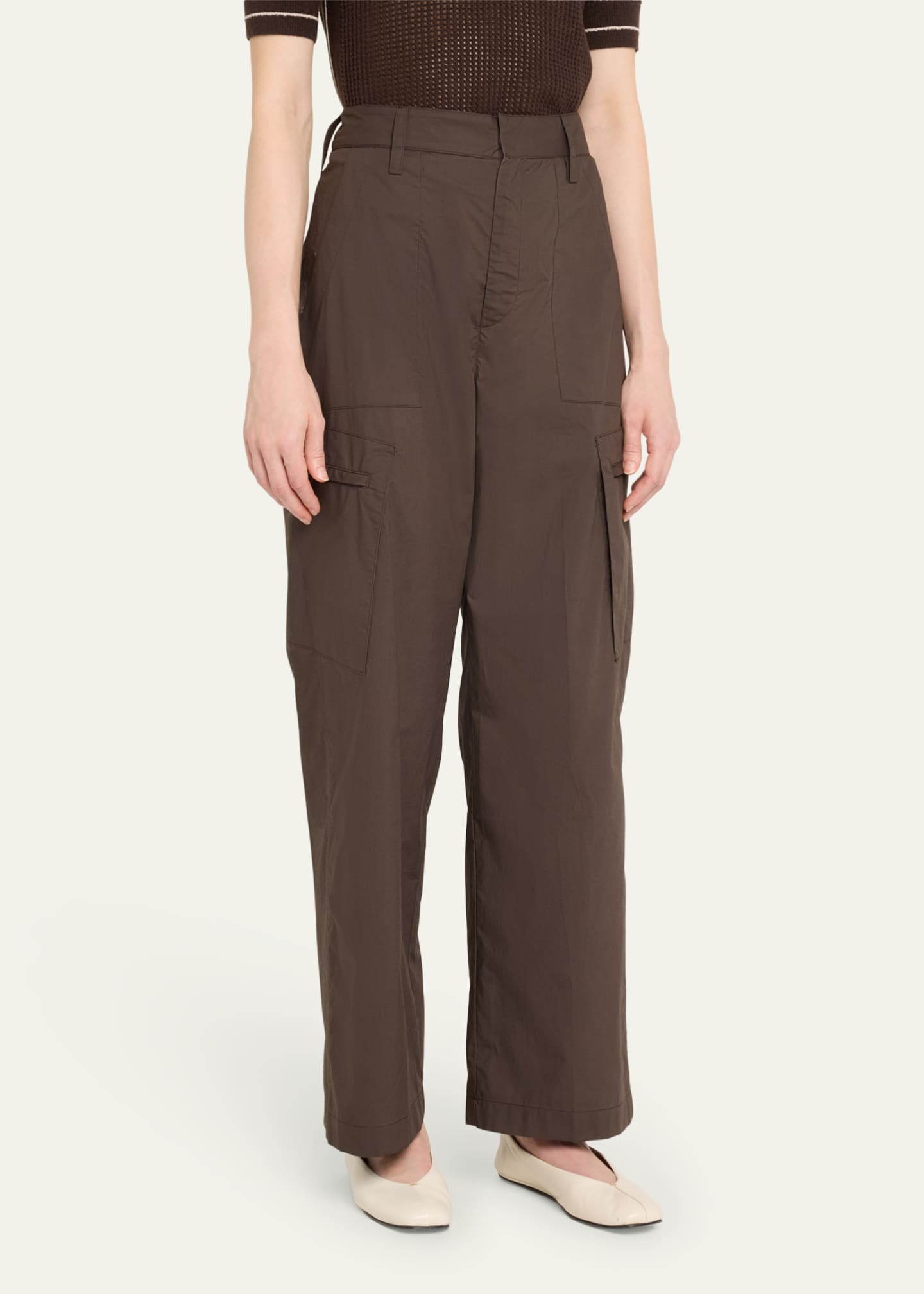 MARIA MCMANUS Wide Leg Poplin Cargo Pants Image 4 of 5