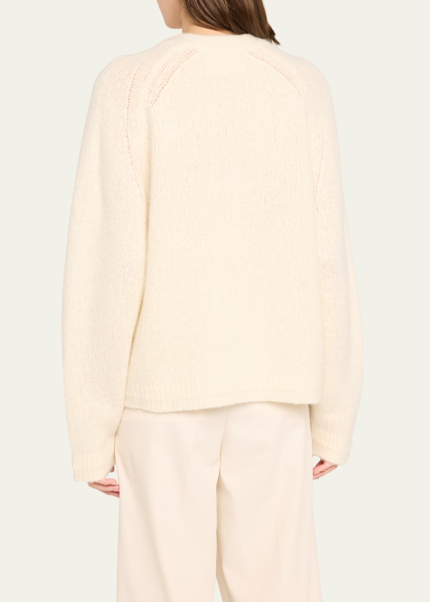Cashmere Deep V-Neck Cape Sweater - Thumbnail 3