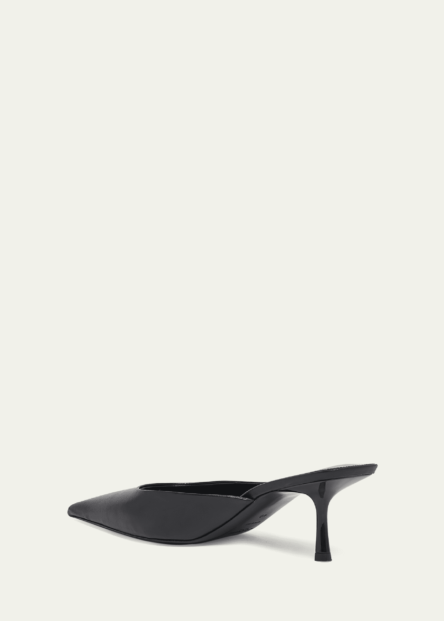 Saint Laurent Barbara Leather Mule Pumps Image 4 of 6