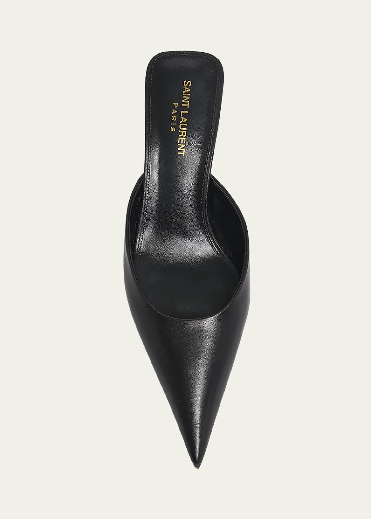 Saint Laurent Barbara Leather Mule Pumps Image 6 of 6