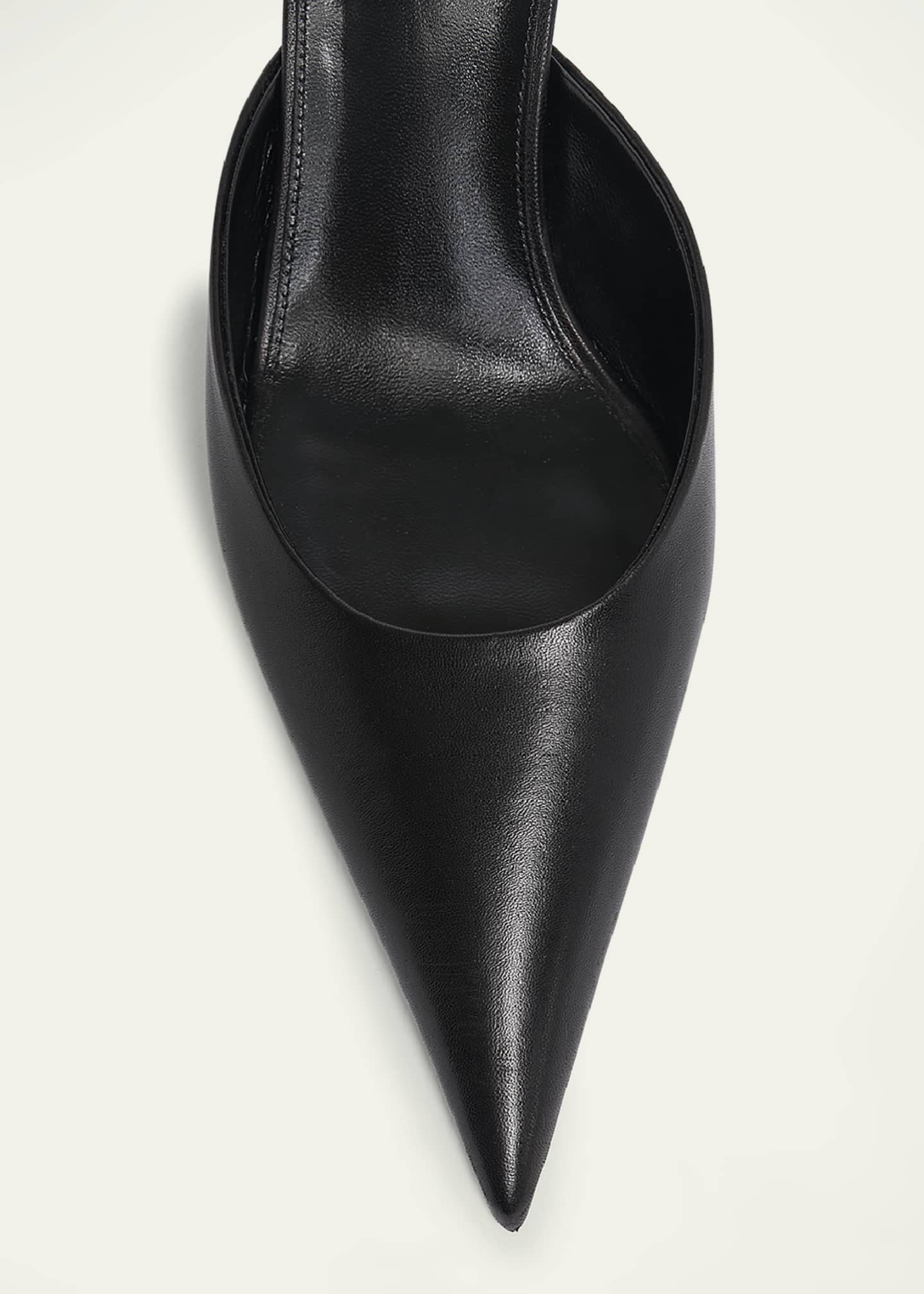 Saint Laurent Barbara Leather Mule Pumps Image 5 of 6