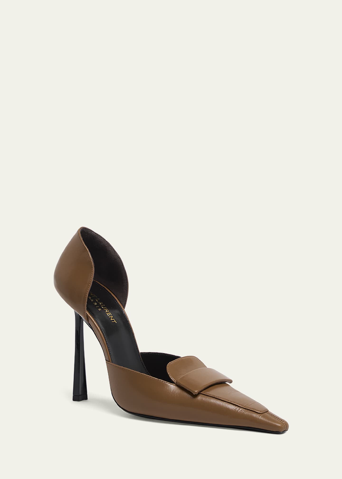 Saint Laurent Leather D'Orsay Loafer Pumps Image 3 of 6