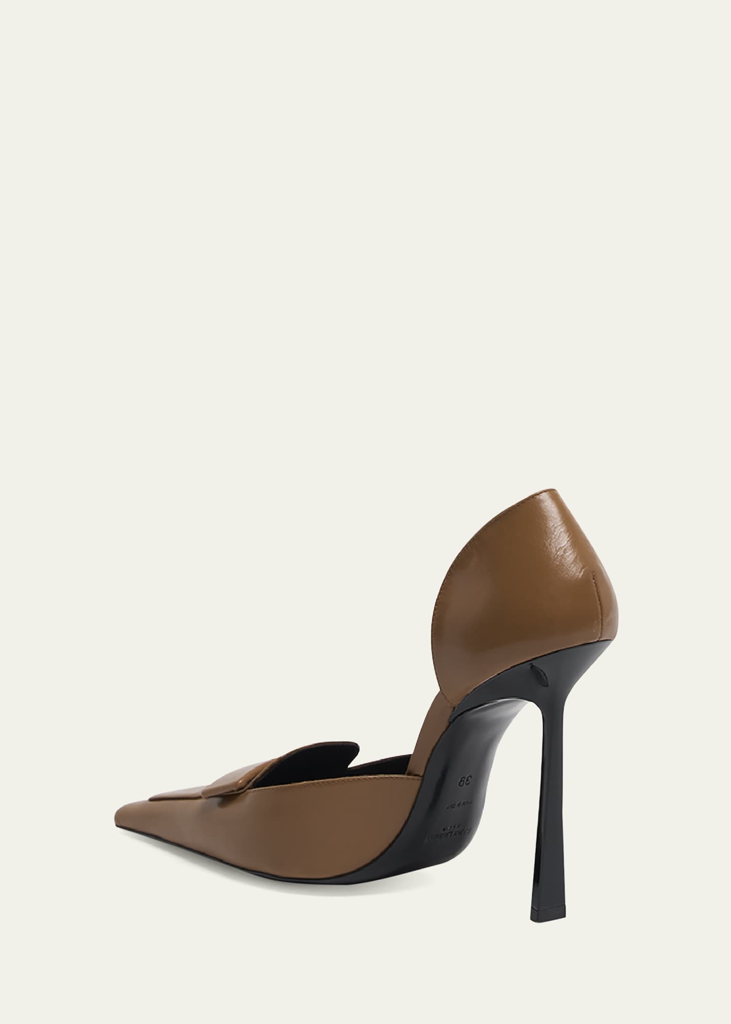 Saint Laurent Leather D'Orsay Loafer Pumps Image 4 of 6